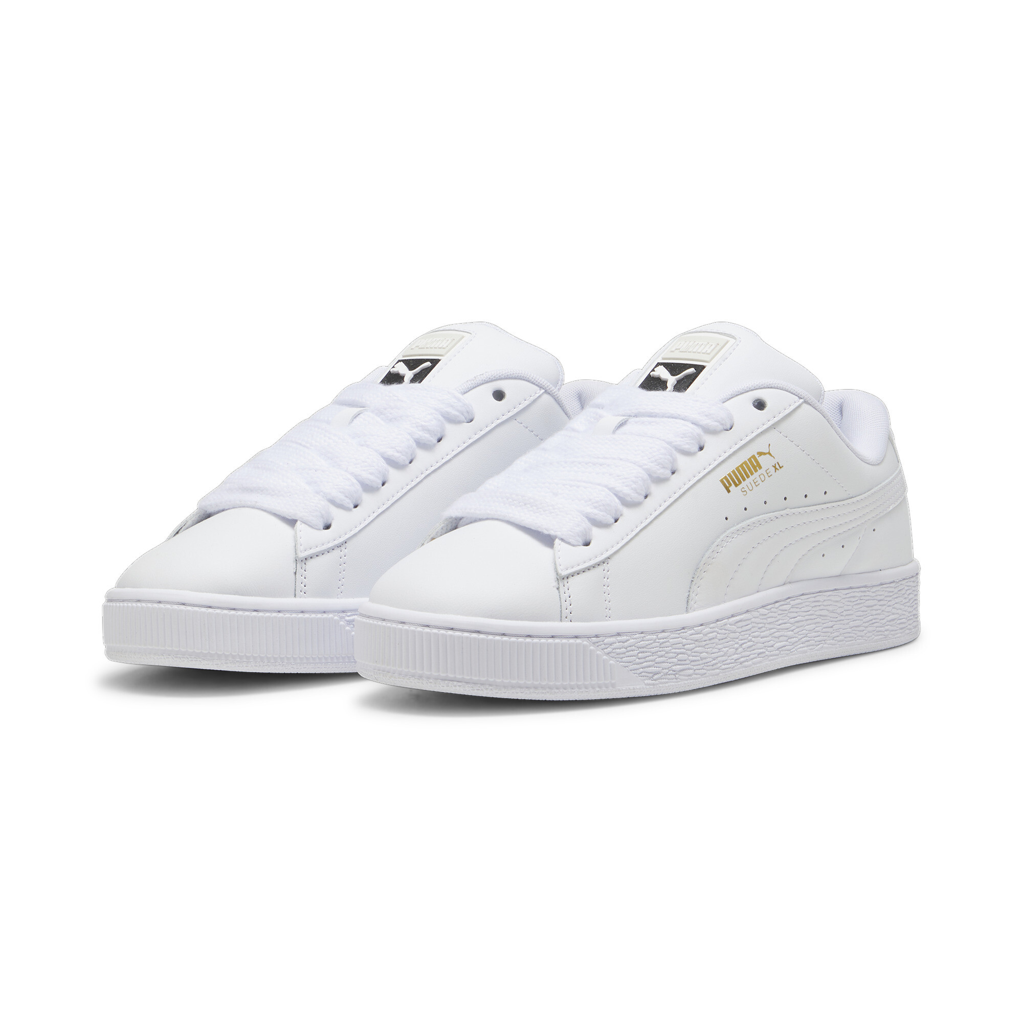 Puma Unisex Suede XL Leather Sneakers - White - Size UK 10.5