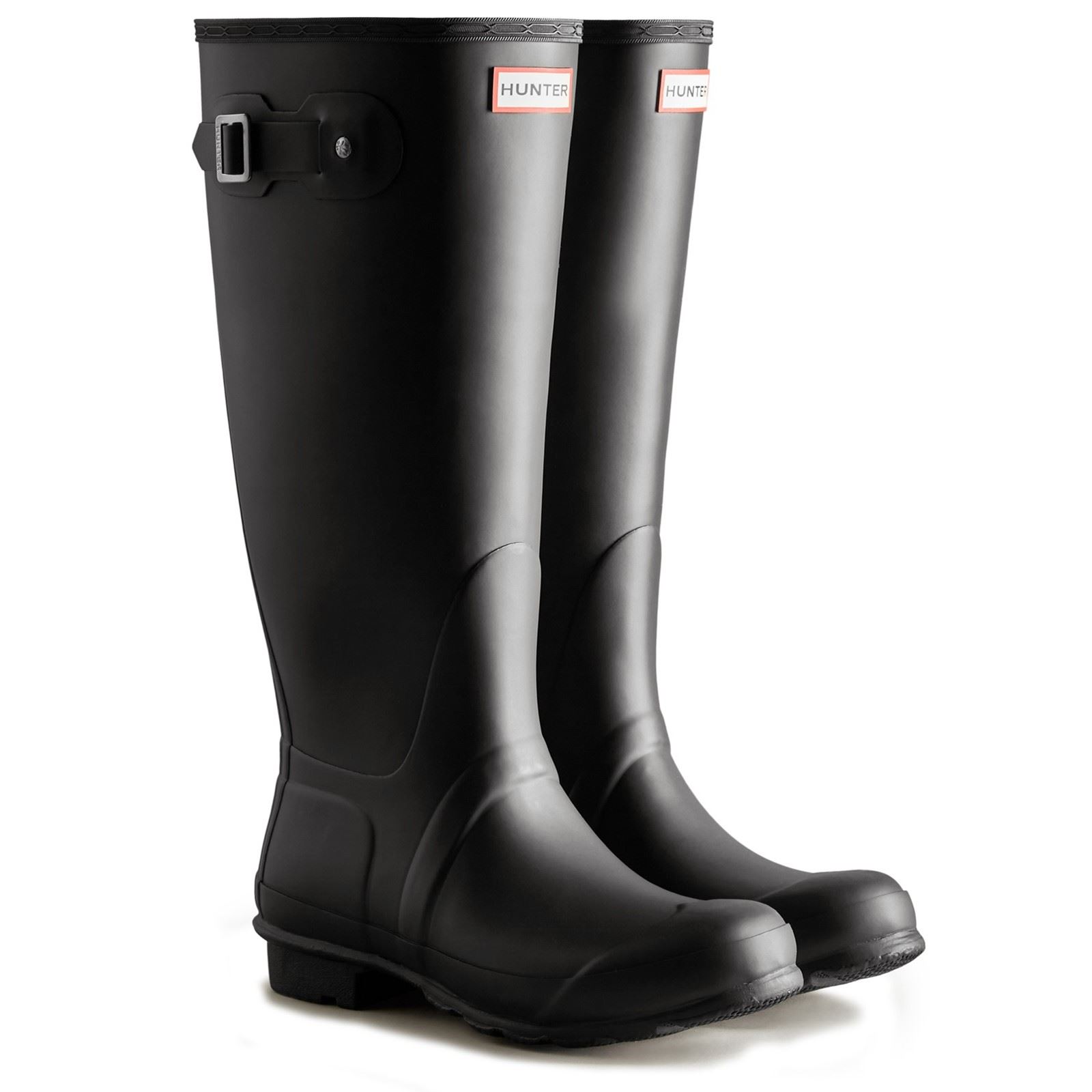 Hunter Original Tall Wide Rubber WoMens Black Wellington Boots – Size UK 4