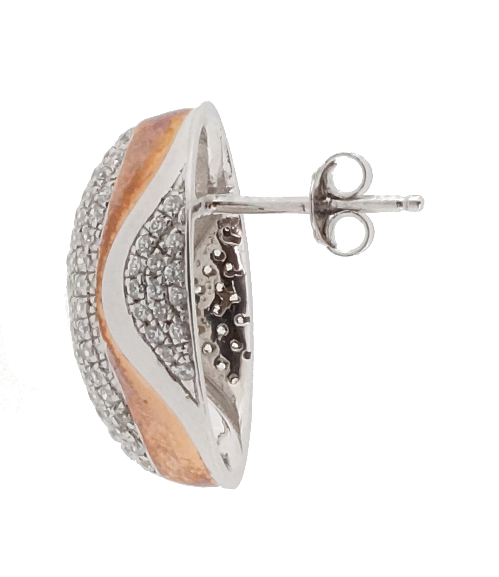 Thumbnail - Orphelia Ohrstecker für Damen, 925 Sterlingsilber, Silber/Roségold, ZO-5835