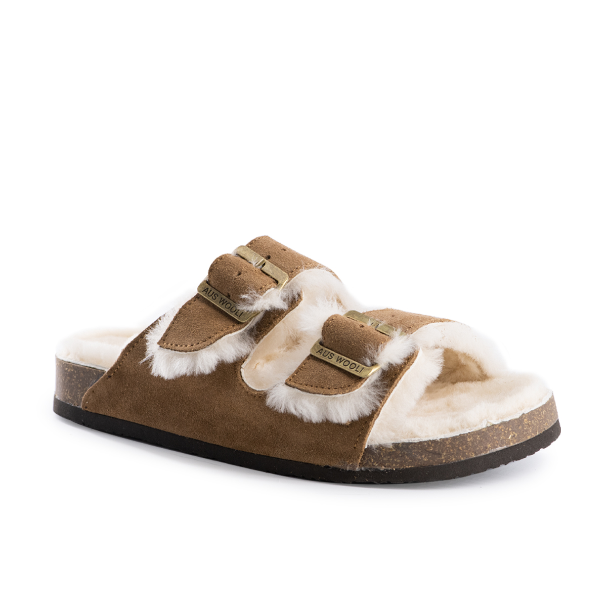 Thumbnail - Aus Wooli Australia Unisex Portsea Schafsfellfutter Sandalen