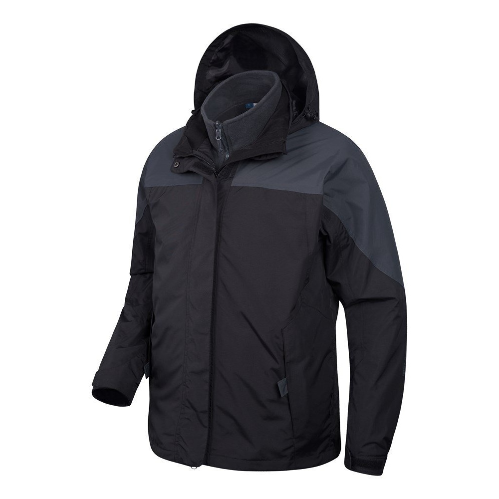 Mountain Warehou Mens Storm 3 in 1 Vattentät jacka (Grå) herr – bild 2