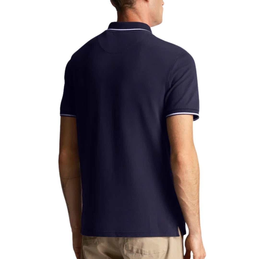 Lyle & Scott kortärmad polotröja med logotryck och koordinattryck herr – bild 2