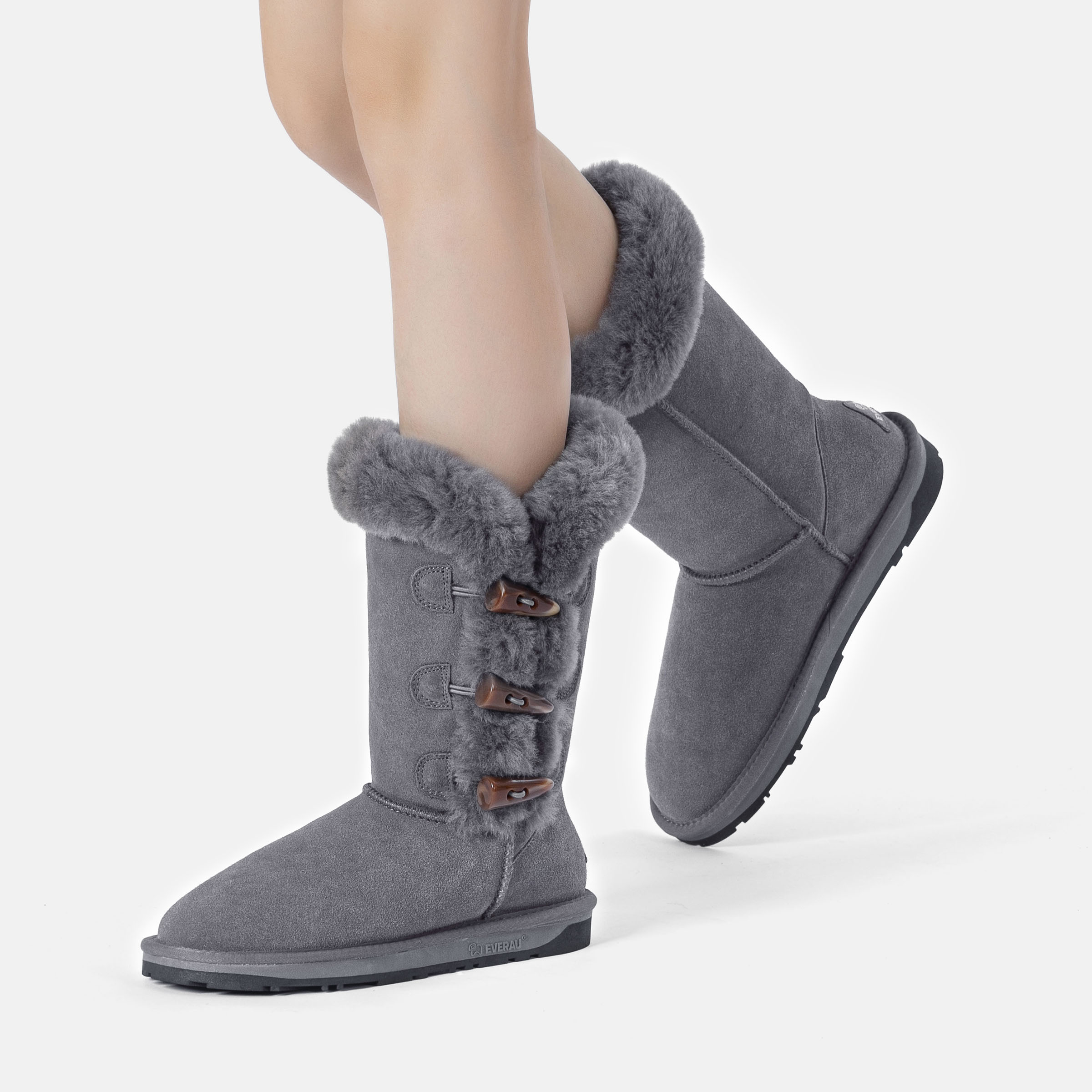 EverAU Australia EVER AU Australia Women Ashy Horn Toggle Buttons Tall Boots – bild 2