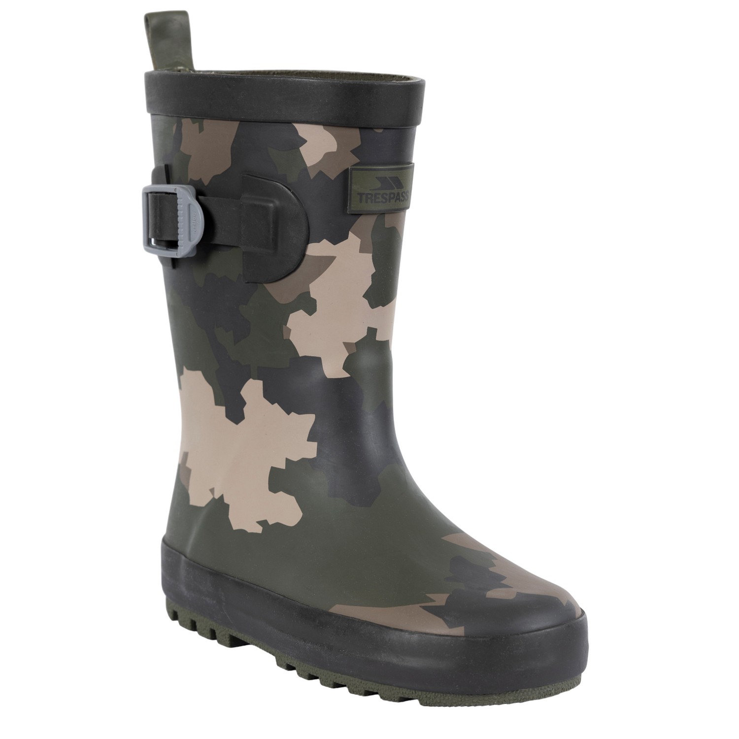 Trespass Kinder/Kinder Puddle Wellington Laarzen (Camo groen/bruin/zwart)