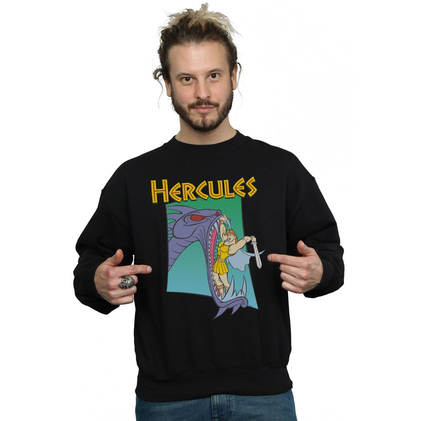 Disney Mens Hercules Hydra Fight Sweatshirt (Black) herr – bild 2