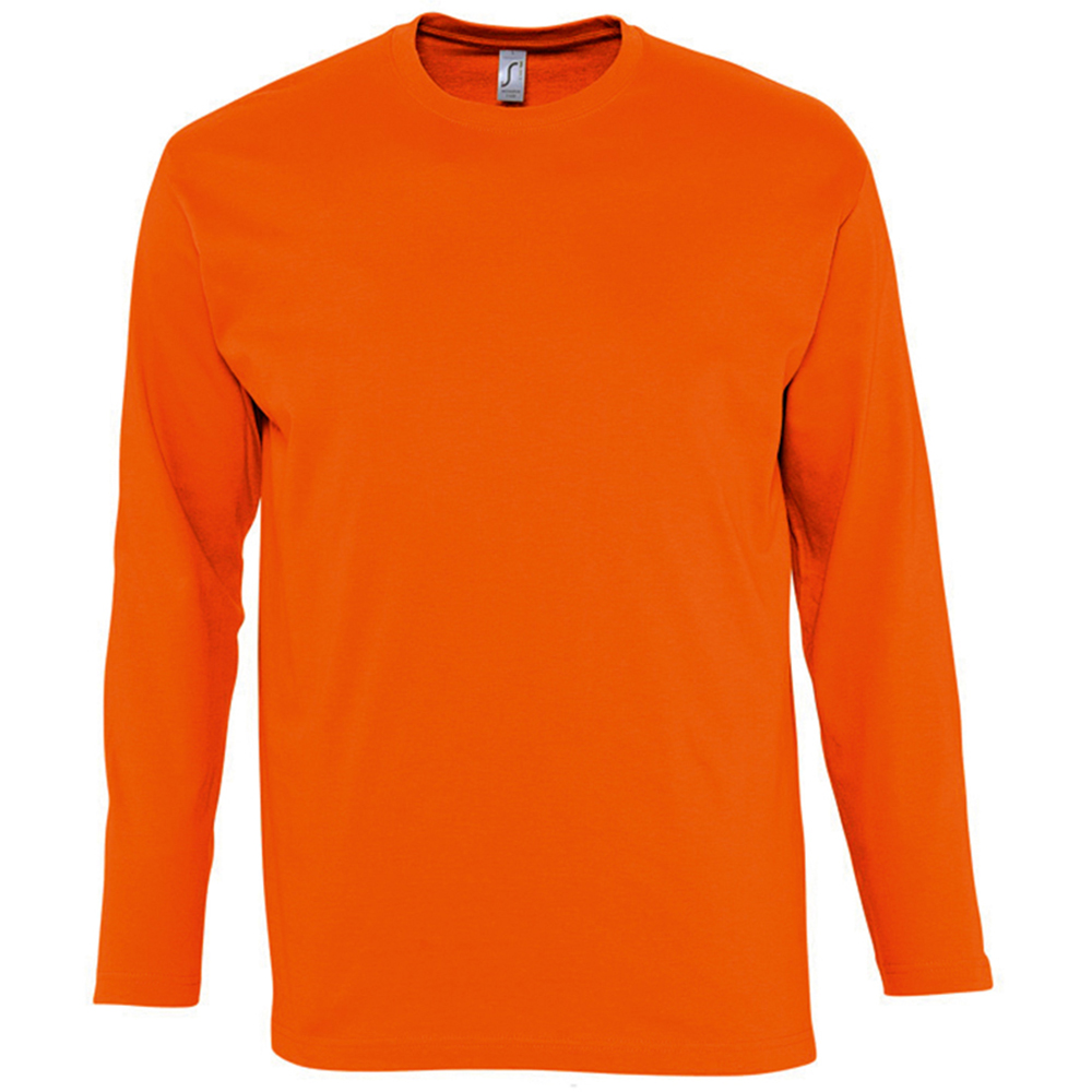 Thumbnail - SOLS Herren Monarch Langarm T-Shirt (Orange)