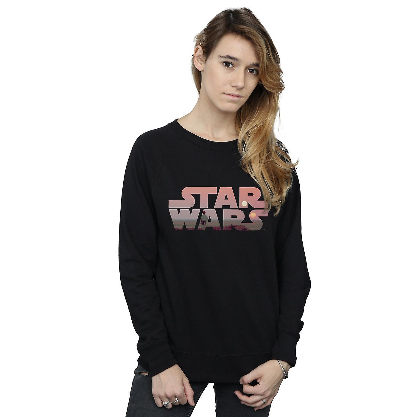Star Wars Womens/Ladies Tatooine Logo Sweatshirt (Black) dam – bild 2