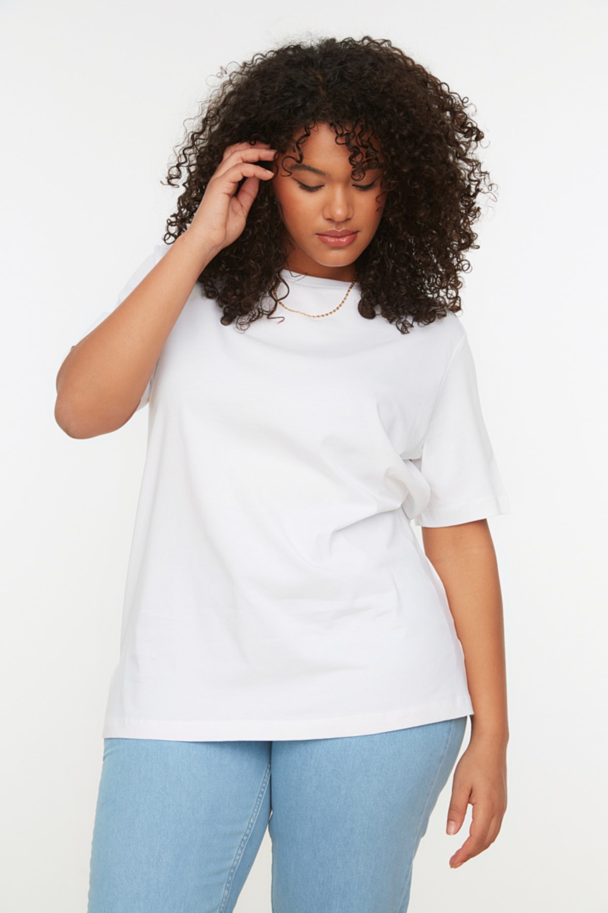 Trendyol Curve Cool Comfort Plus Size T-shirt dam – bild 2