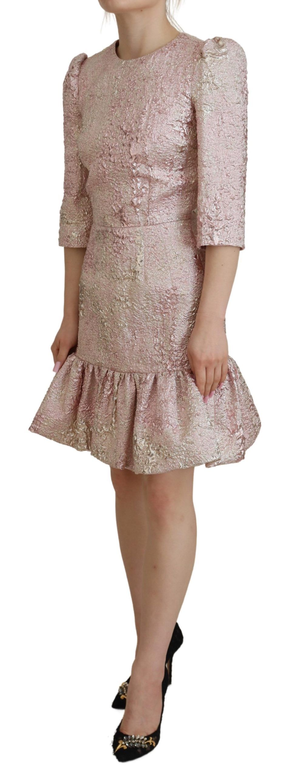Dolce&Gabbana Jaquard 3/4 ärm Skafthållande Midi Klänning för Kvinnor dam – bild 2