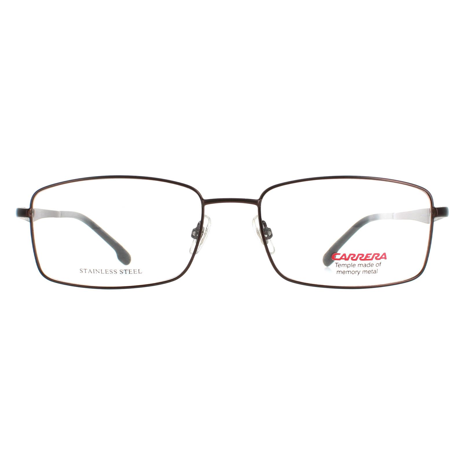 Carrera Rectangle Mens Brown Glasses Metal - One Size