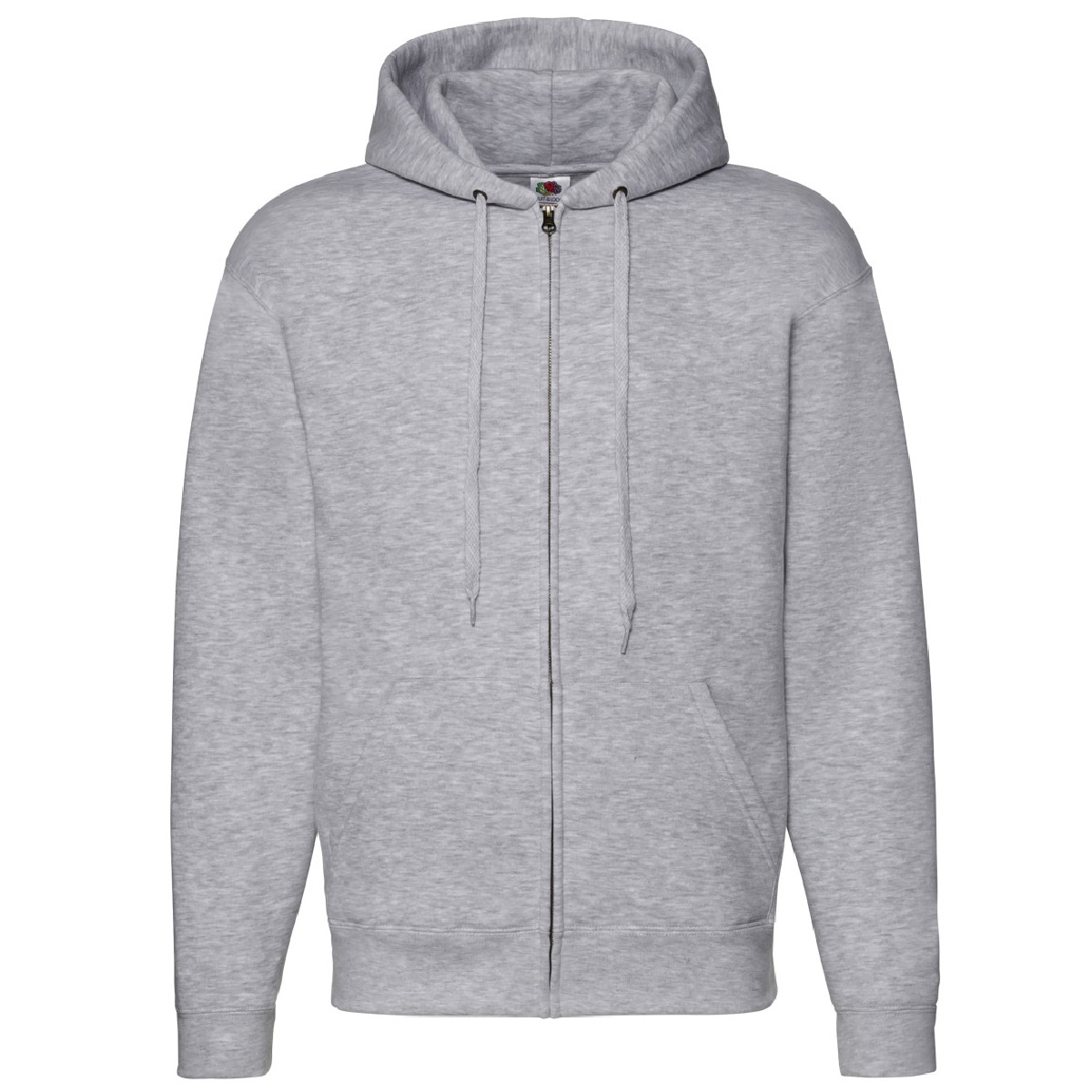 Thumbnail - Fruit Of The Loom Herren Zip durch Hoodie Sweatshirt / Hoodie (Heather Grey)
