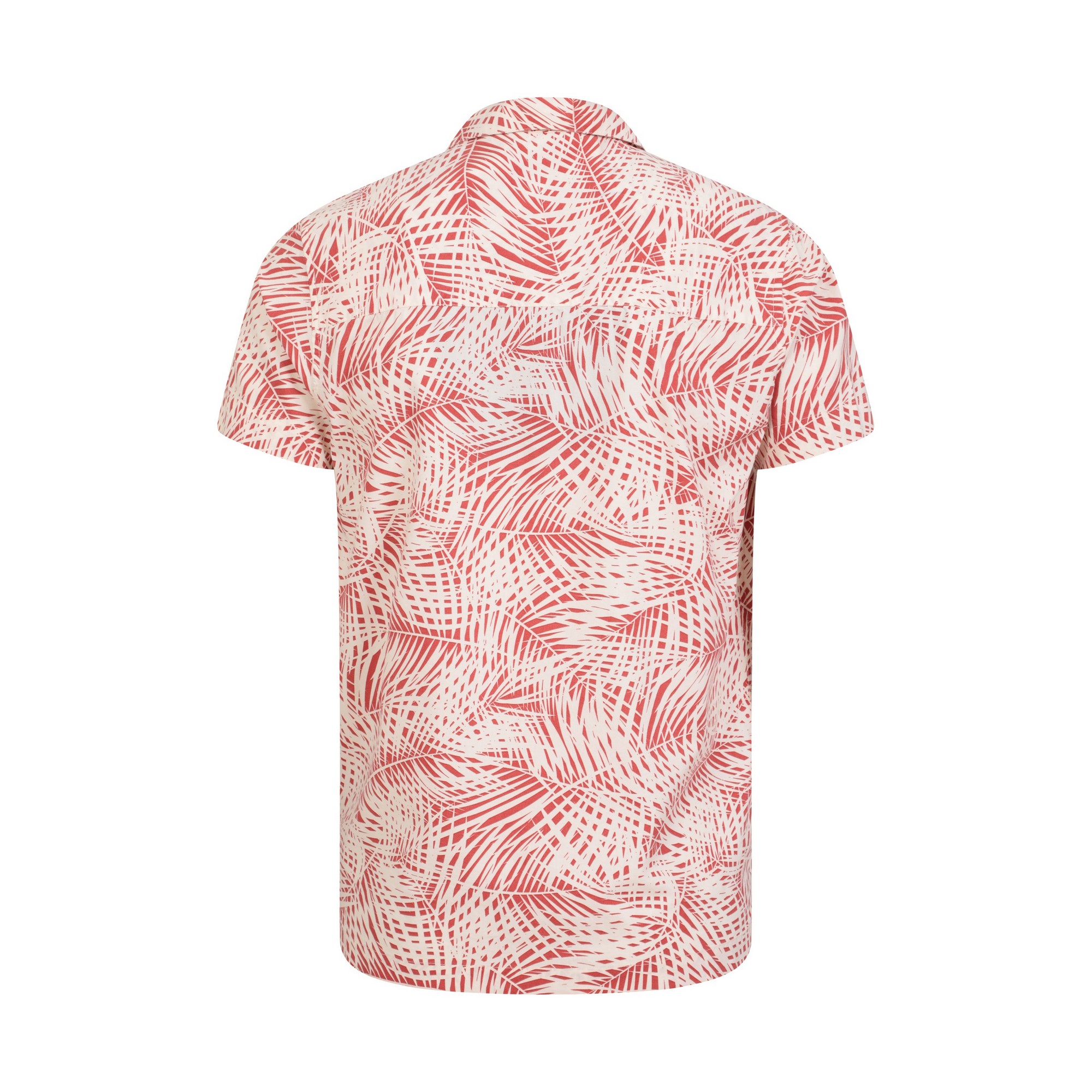 Mountain Warehou Mens Palm Leaf Beach Shirt (Mörkröd/Vit) skjortor & blusar herr – bild 2