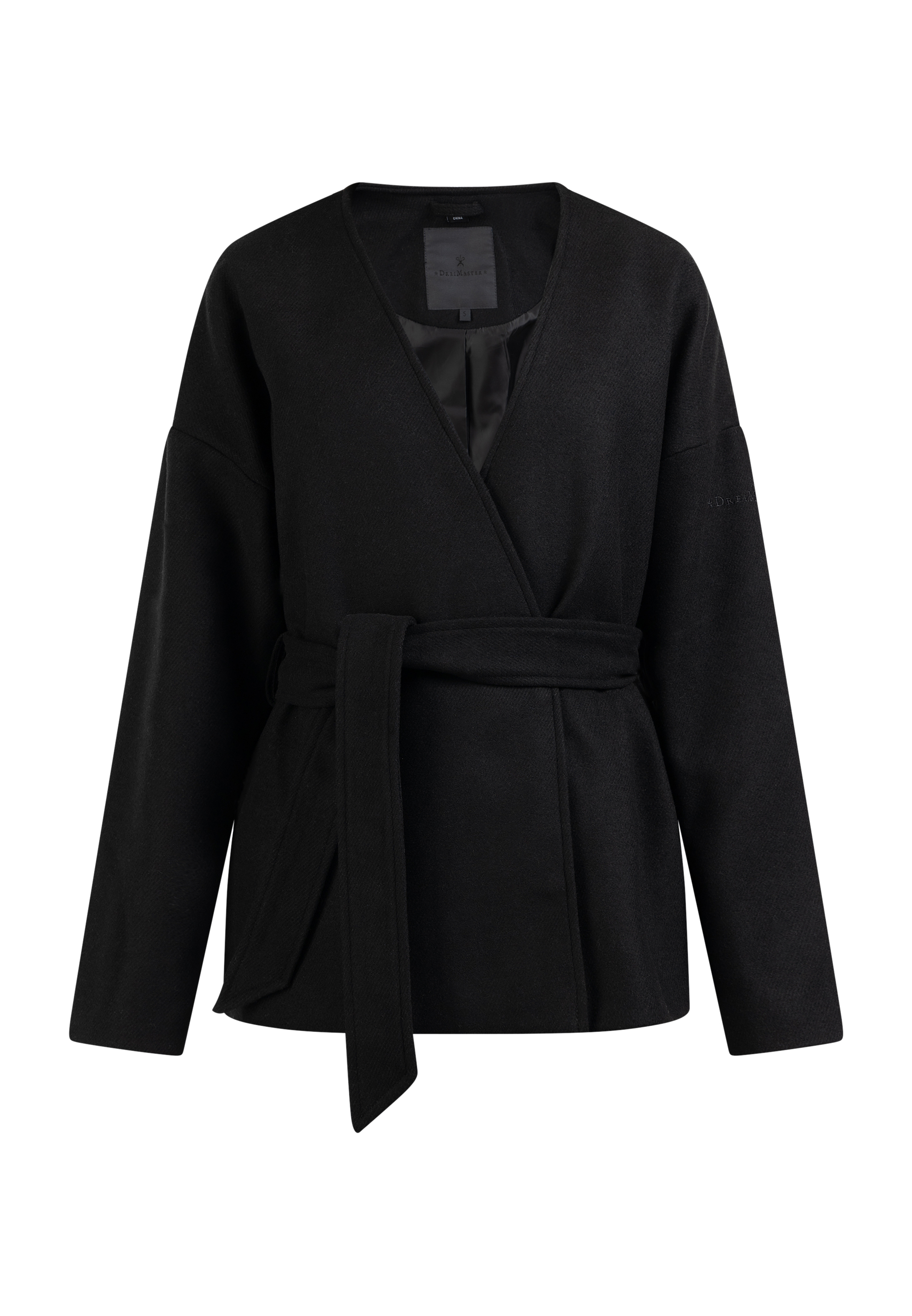 Thumbnail - Dreimaster Übergangsjacke aus Wollgemisch Damen schwarz