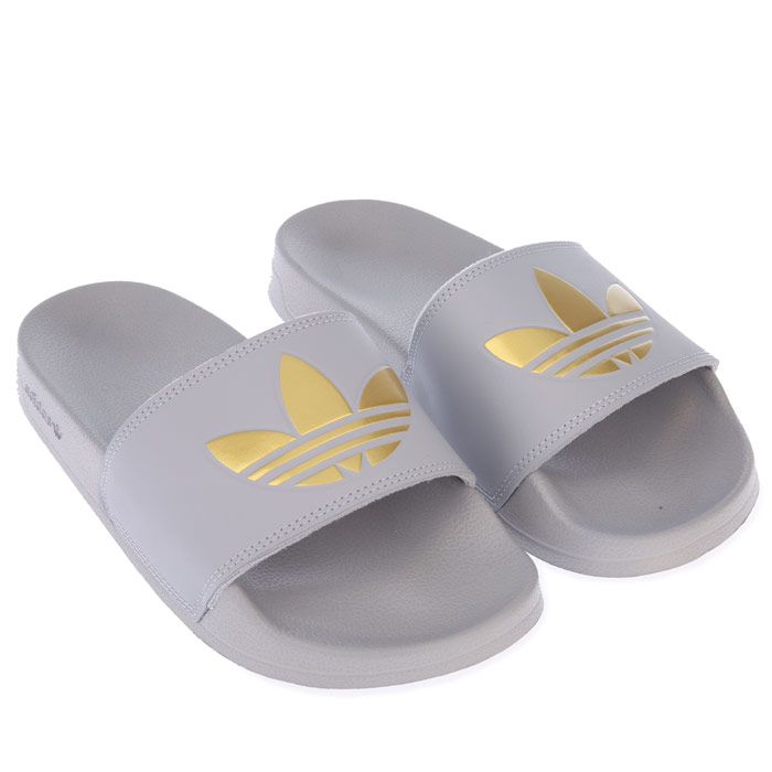 Women's adidas Originals Adilette Lite Slide Sandals in Grey