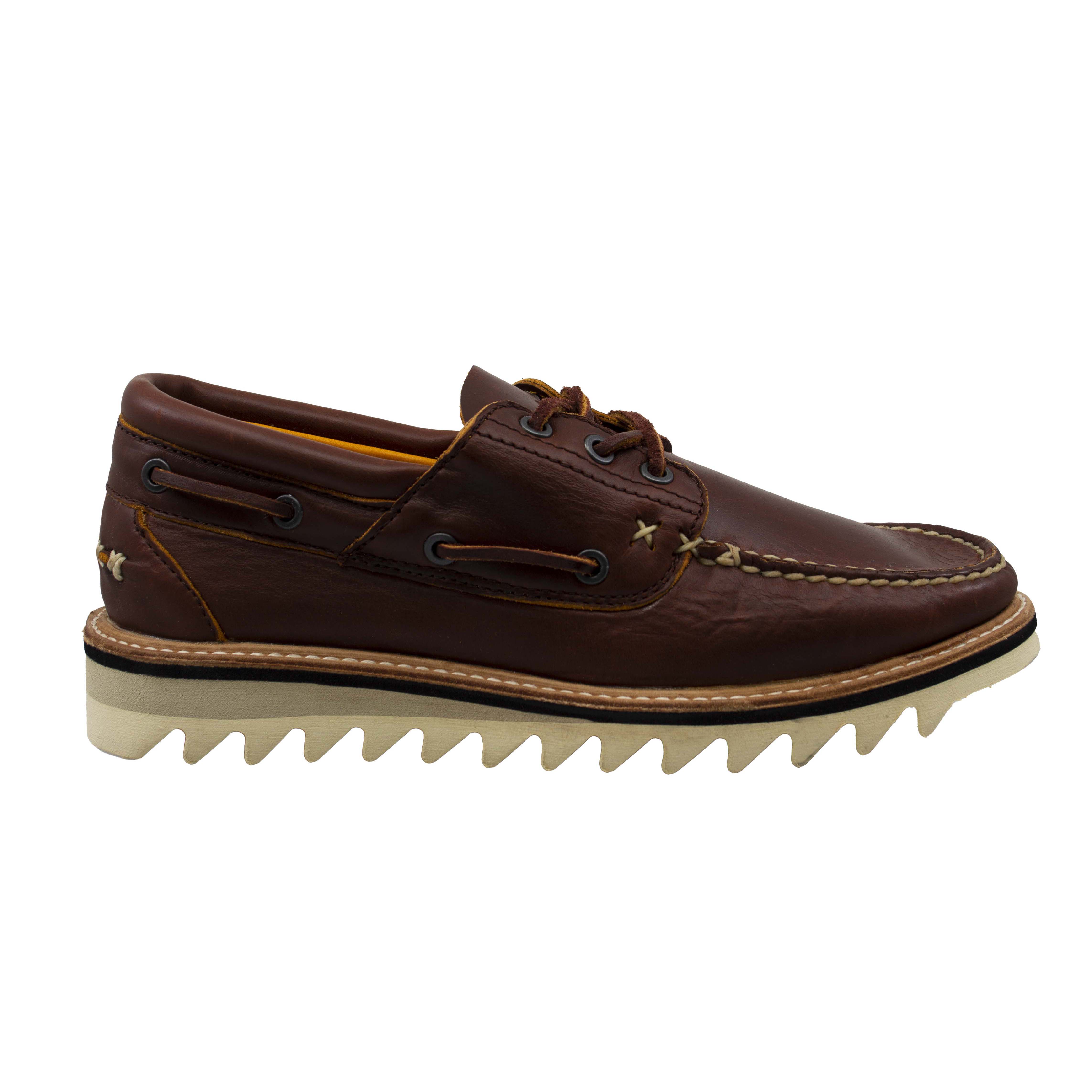Selbyville 3 Eye Brown Läder Lace Up Herr Båtskor A1JEL