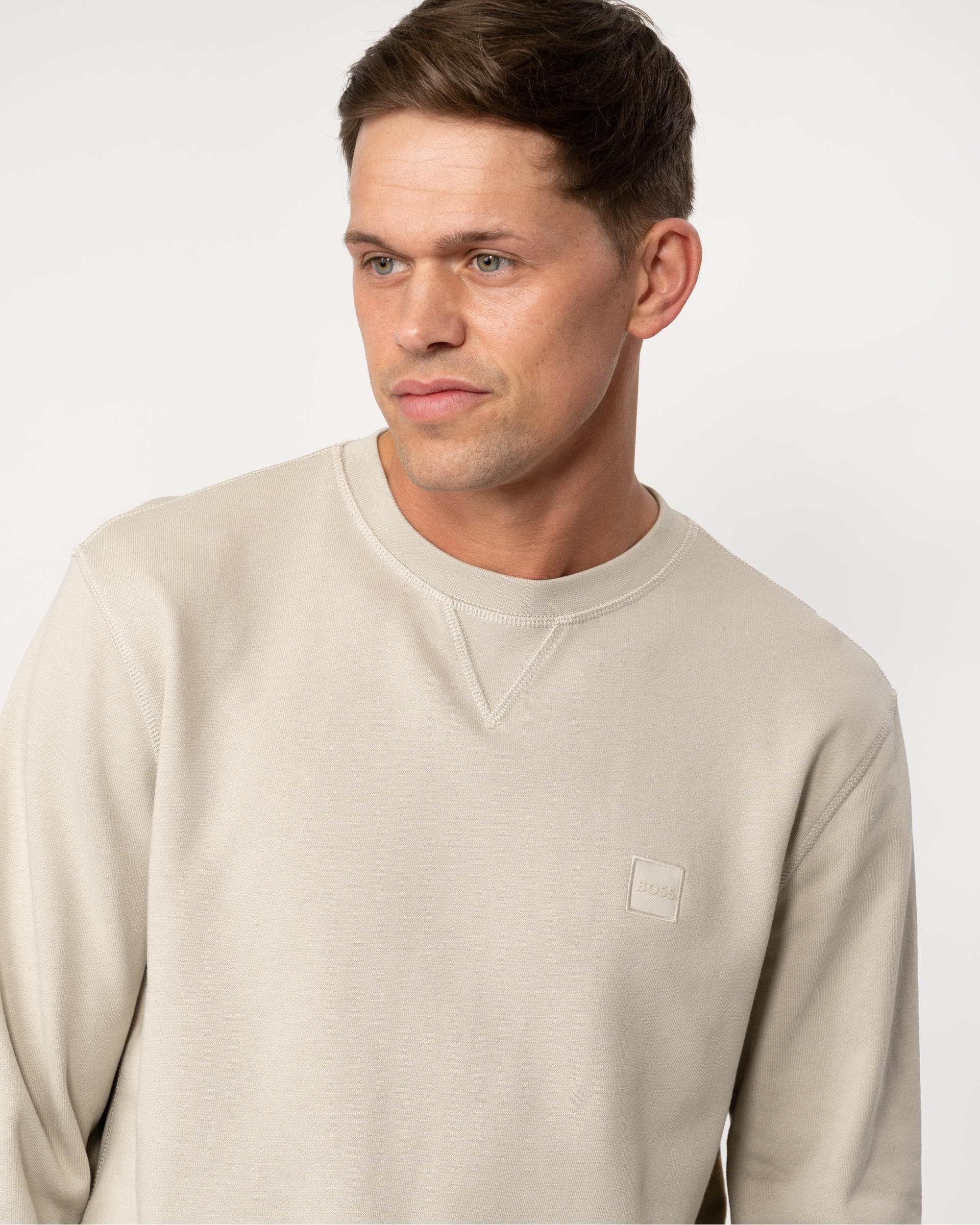 Boss Orange Westart Herr Crew Neck Sweatshirt med Logotyp Patch – bild 2