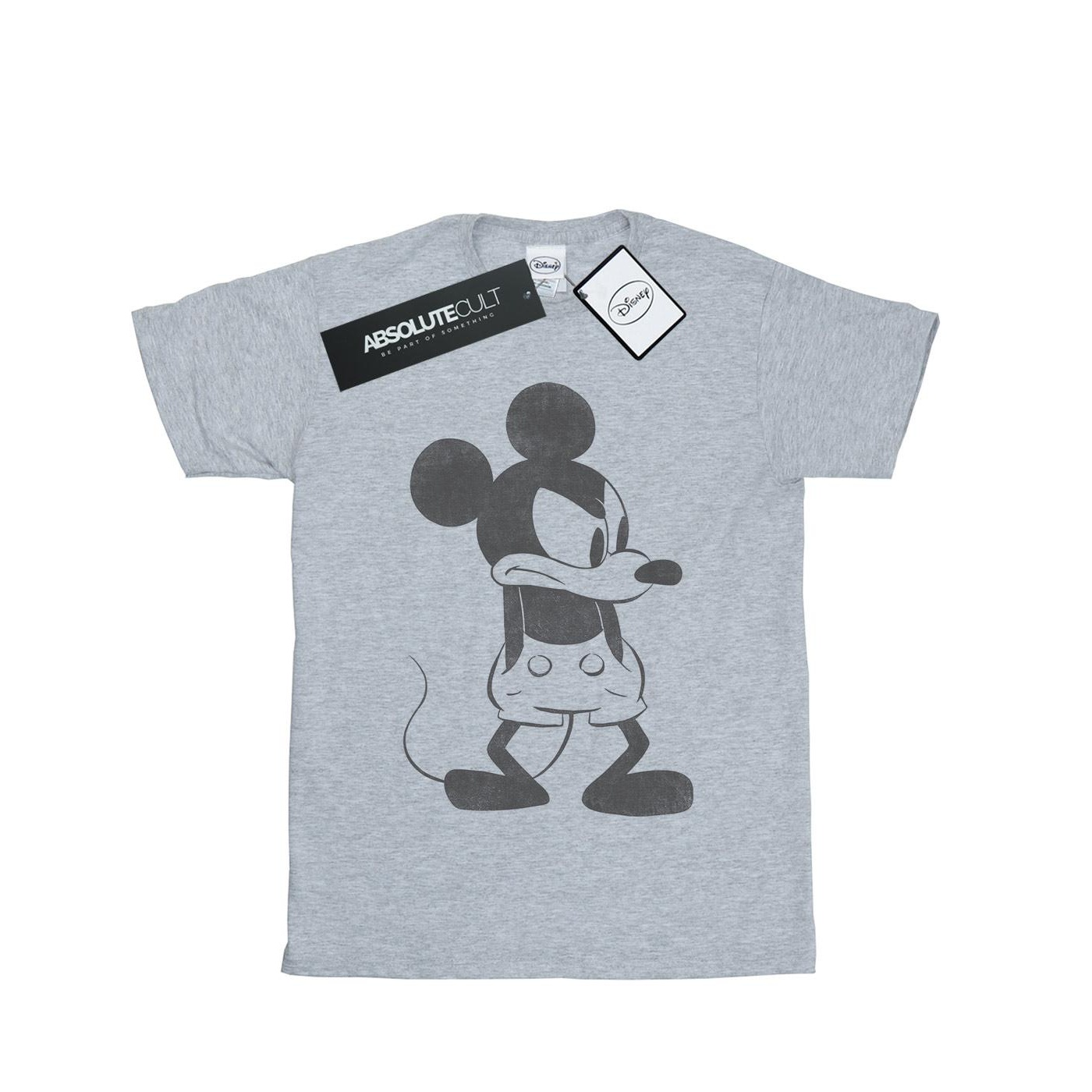 Thumbnail - Disney - "Mickey Mouse Angry" T-Shirt für Herren (Grau)