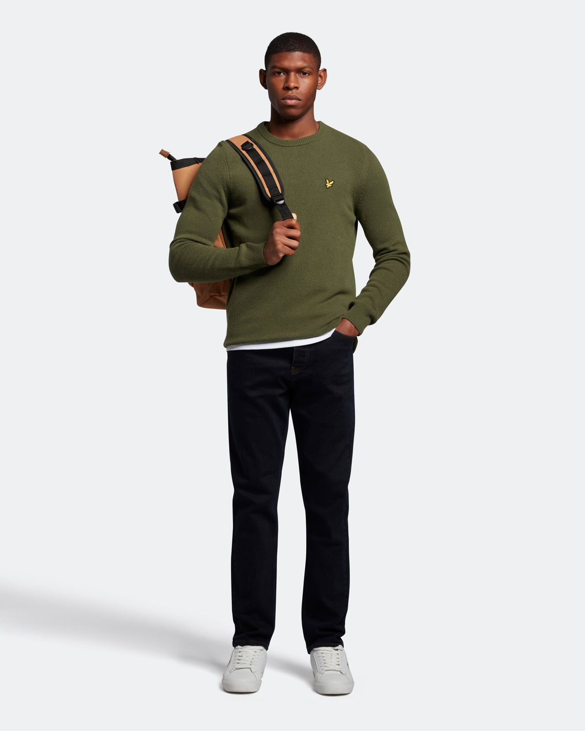 Lyle & Scott Rundhalsad Lammullströja herr – bild 2