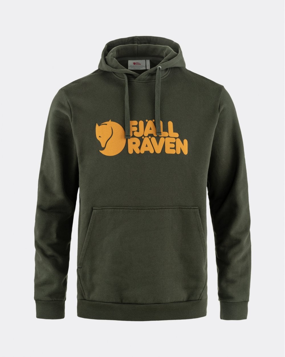 Fjallraven Logo Mens Hoodie - Forest Green - Size X-Large