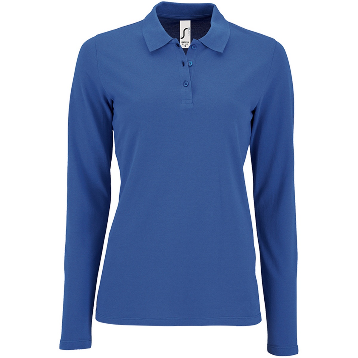 Thumbnail - SOLS Womens/Ladies Perfect Long Sleeve Pique Polo Shirt (Königsblau)