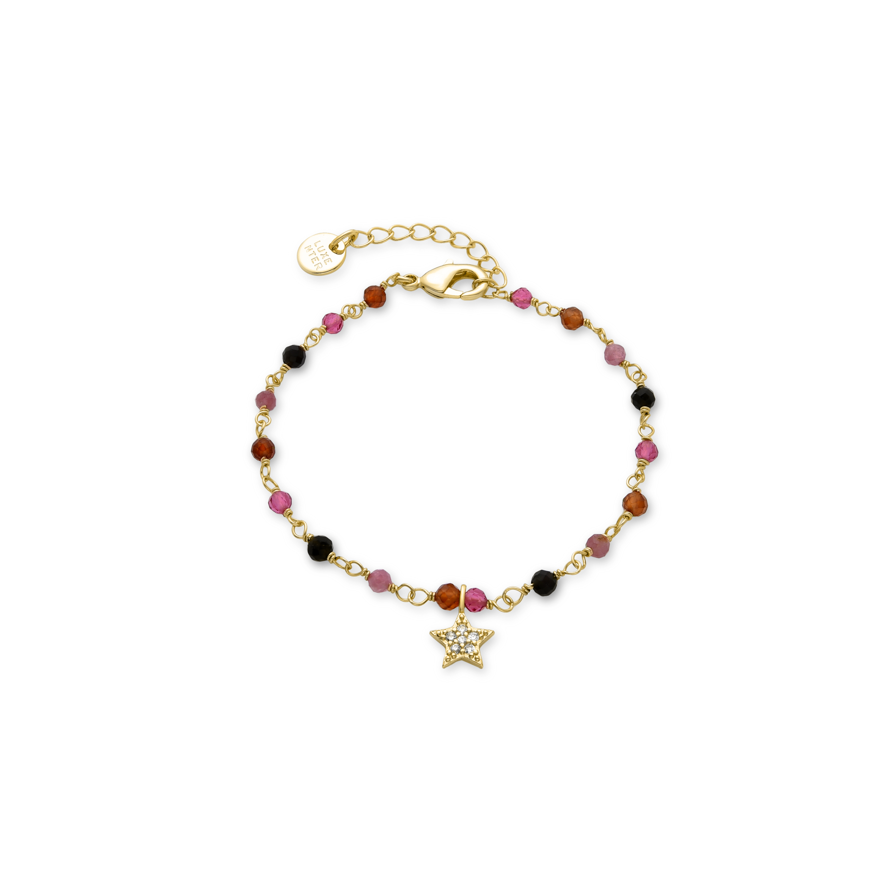 Thumbnail - Luxenter Multicolour Kristall Armband aus 18K Gelbgold - Ryfos