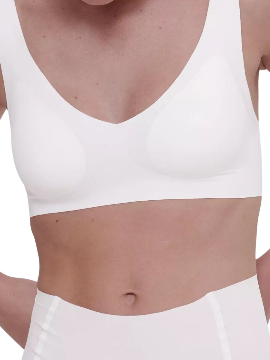 Sloggi Womens Zero Feel 2.0 Bralette - White Polyamide - Size Medium
