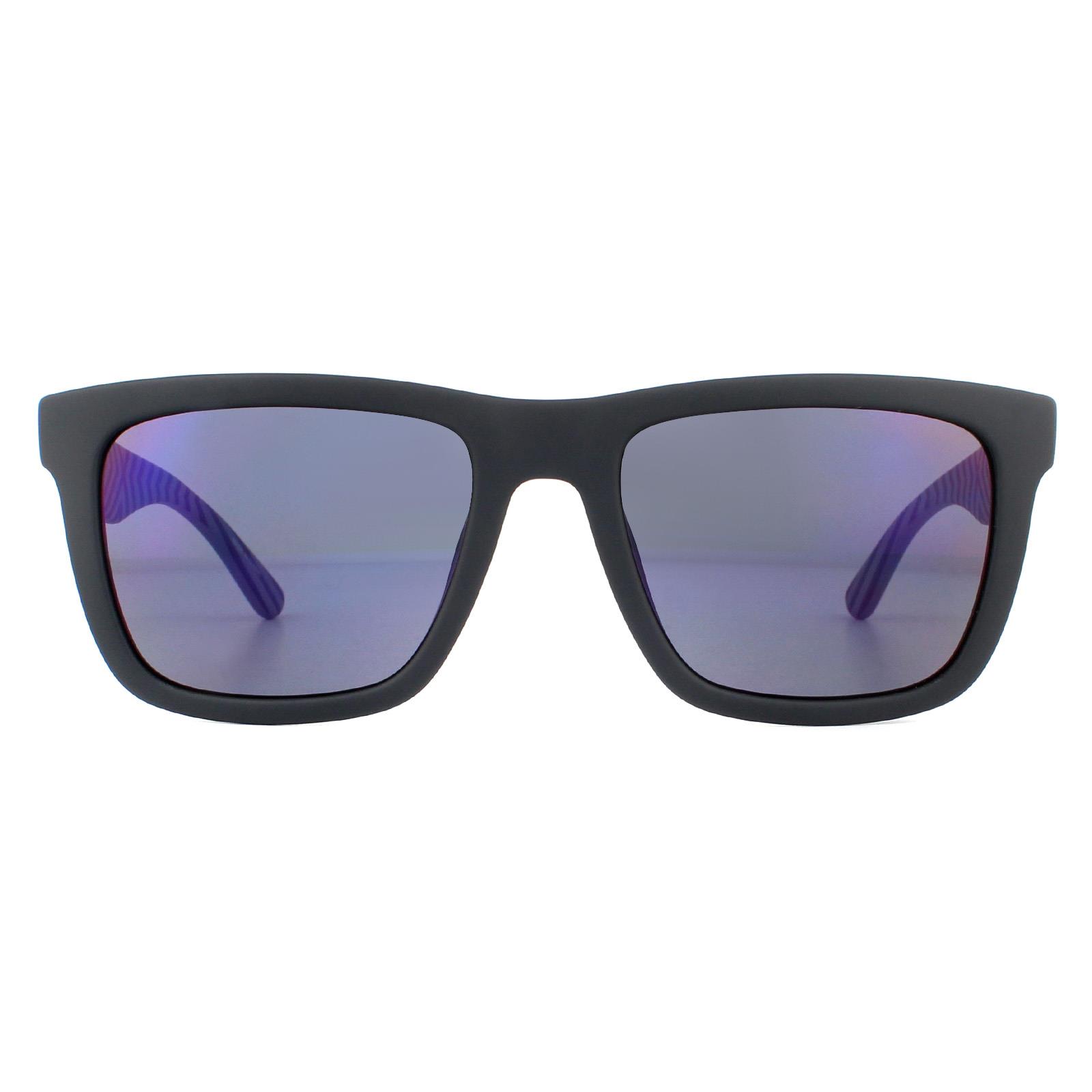 Lacoste Mens Classic Rectangle Matte Navy Blue Sunglasses, Size: 54x19x140mm - Size 54x19x140mm