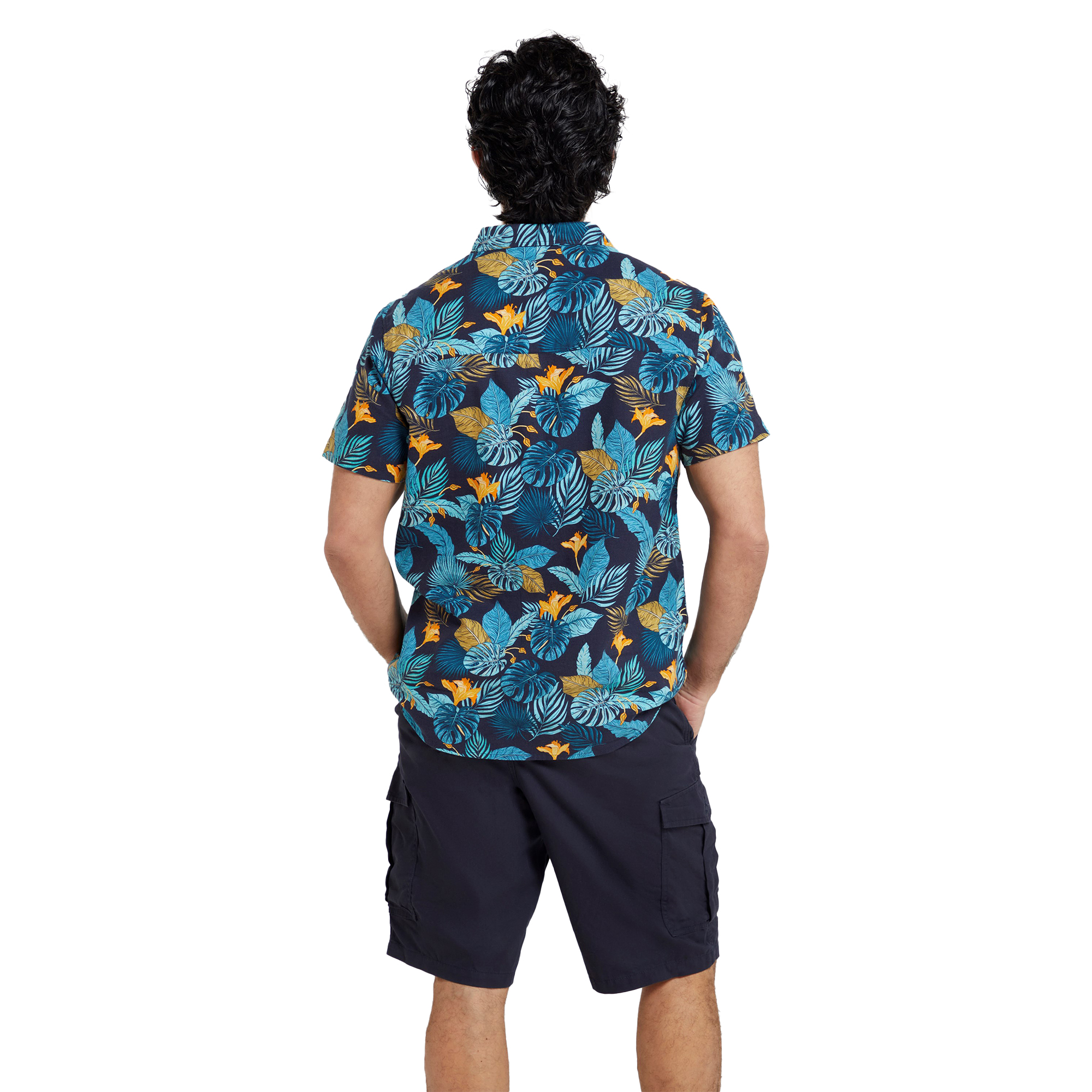 Mountain Warehou Mens Tropical Short-Sleeved Shirt (Blue) skjortor & blusar herr – bild 2