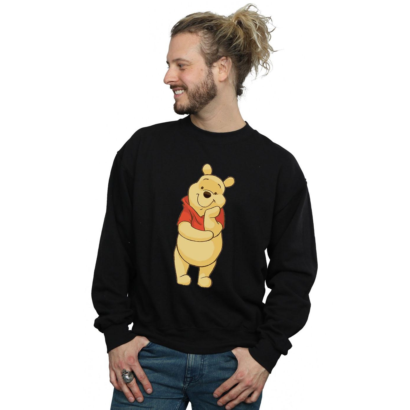 Disney Mens Winnie The Pooh Cute Sweatshirt (Black) herr – bild 2