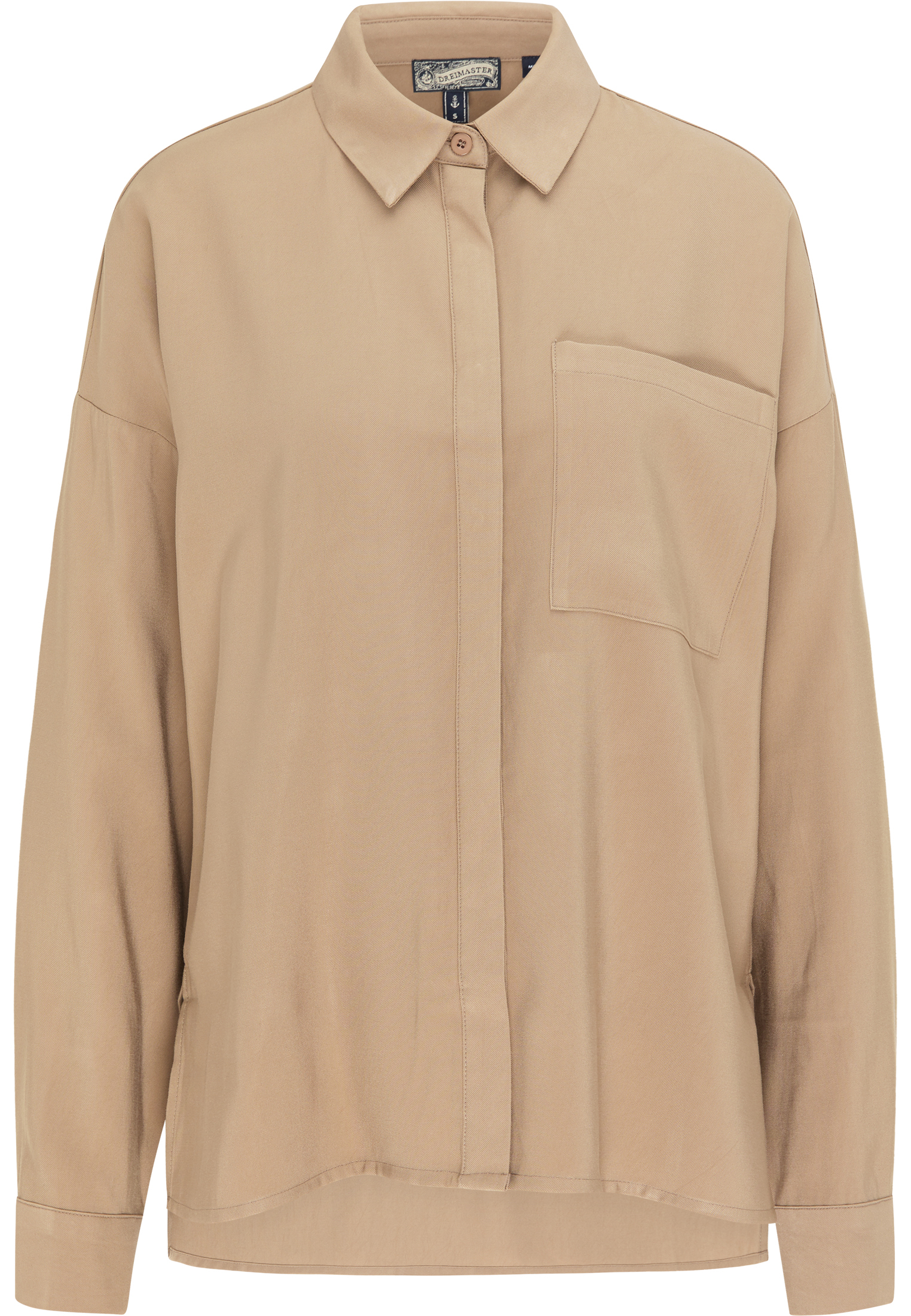 Dreimaster overhemdblouse Dames zand