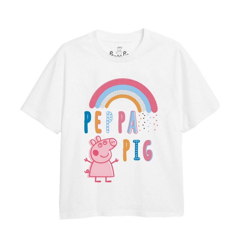 Peppa Pig Meisjes Doodle Outline T-Shirt (Wit)