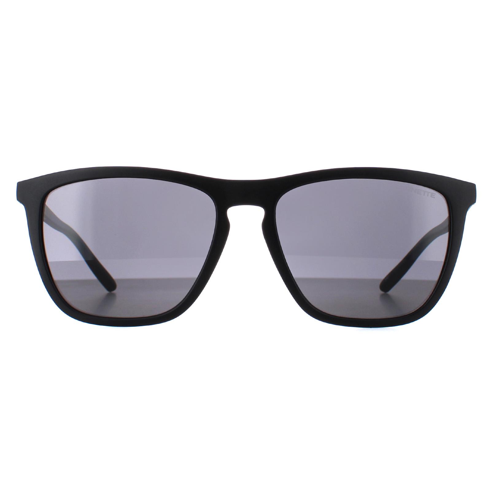 Arnette Square Unisex Matte Black Dark Grey AN4301 Fry - One Size