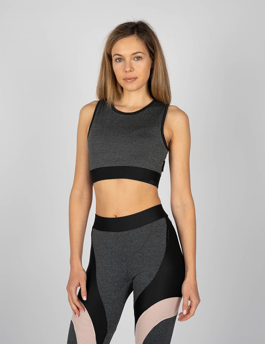 Trussardi Sport Top damer Grafit långärmade t-shirt – bild 2