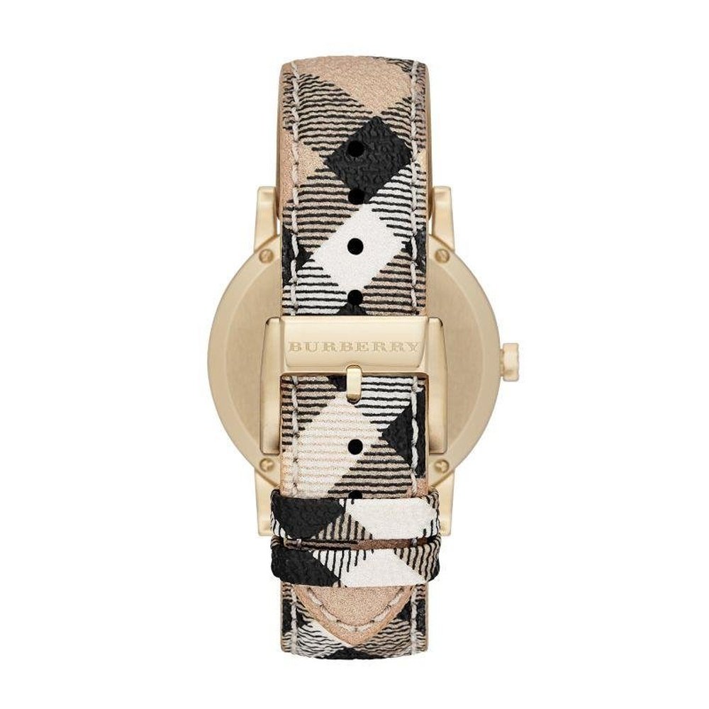 Burberry BU9026 The City Champagne Dial Check Strap Damklocka – bild 2