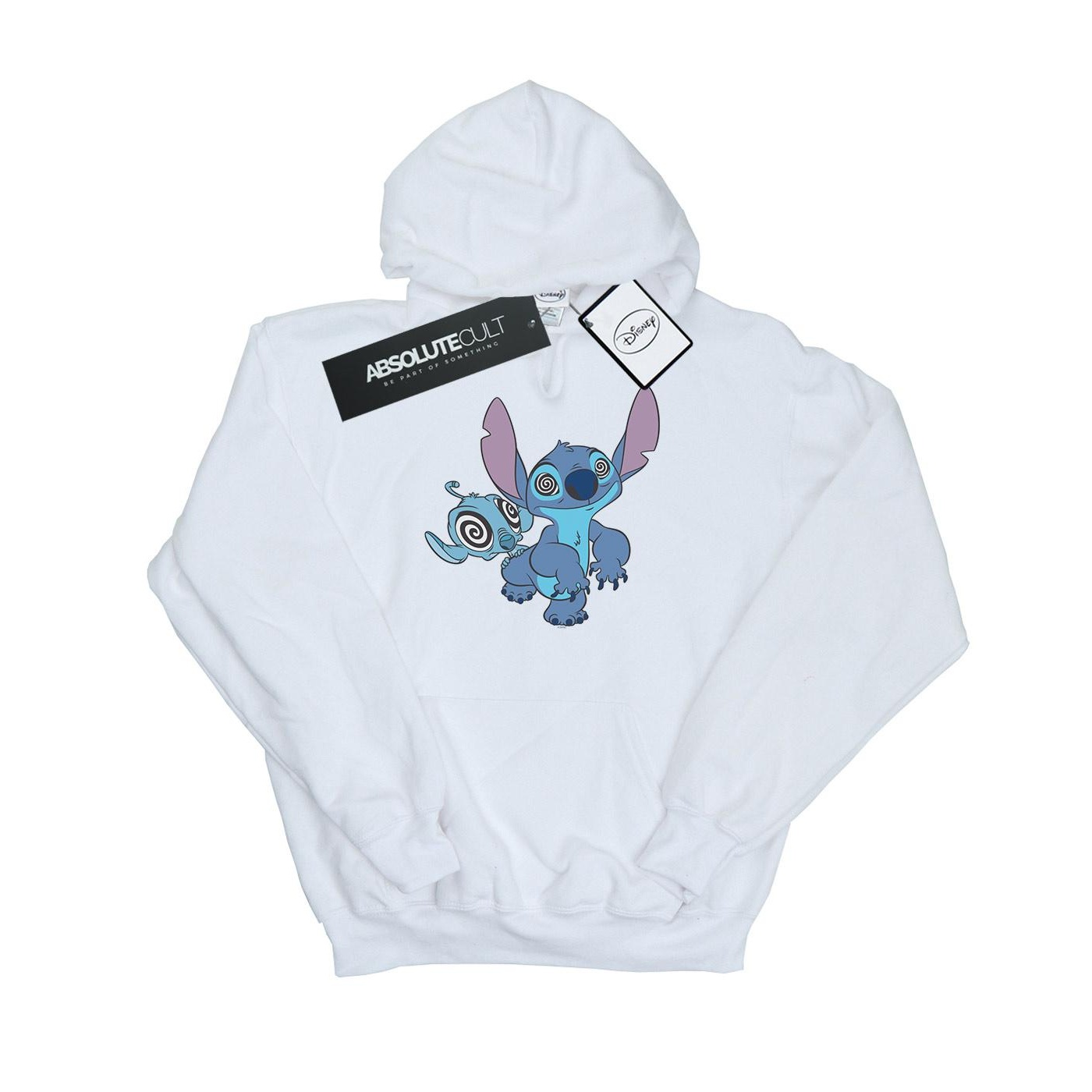 Thumbnail - Disney - "Lilo And Stitch Hypnotized" Kapuzenpullover für Herren (Weiß)