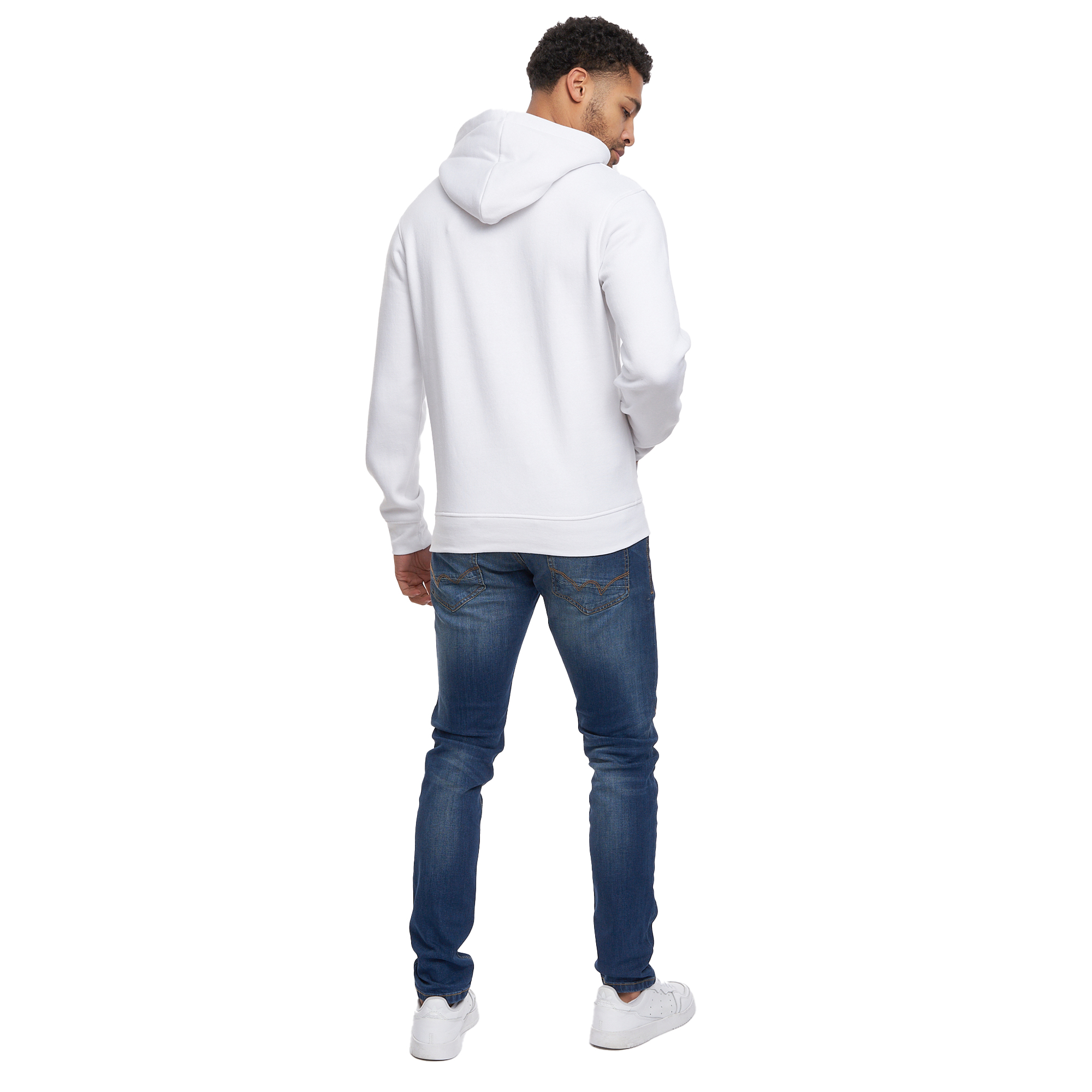 Crosshatch Mens Cutups Hoodie (Vit) herr – bild 2