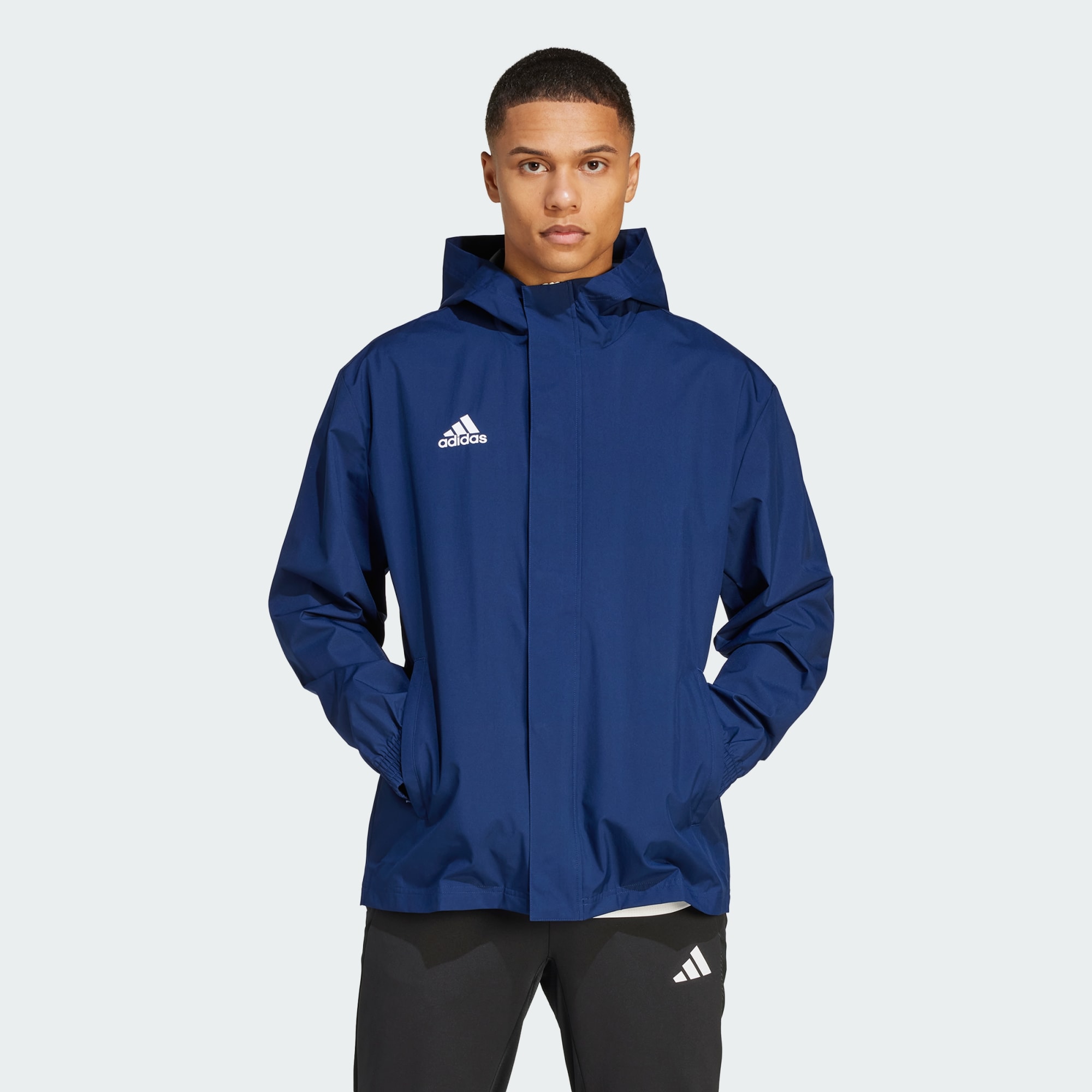 Adidas Performance Mens Entrada 22 All-Weather Jacket - Navy Recycled Material - Size X-Large