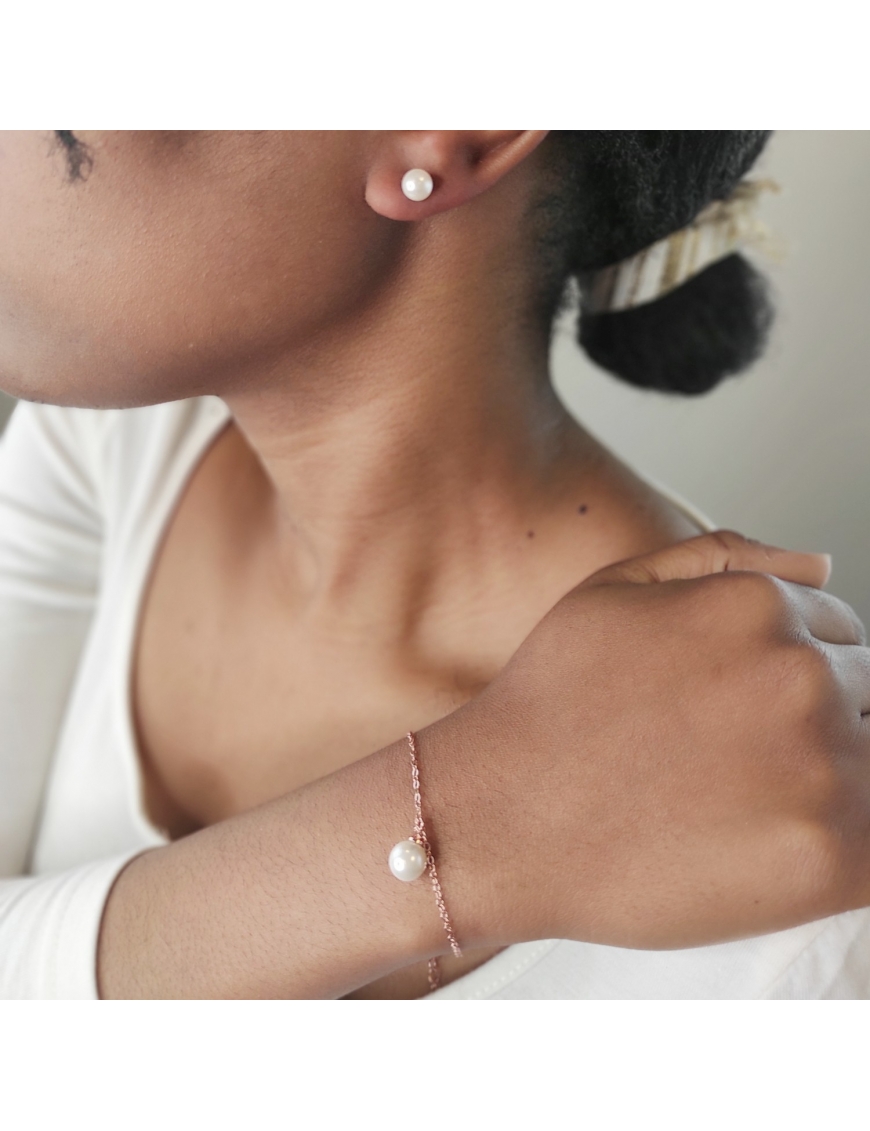 MYC Paris Full Moon Crystal Pearl set roséguld och kristall armband dam – bild 2