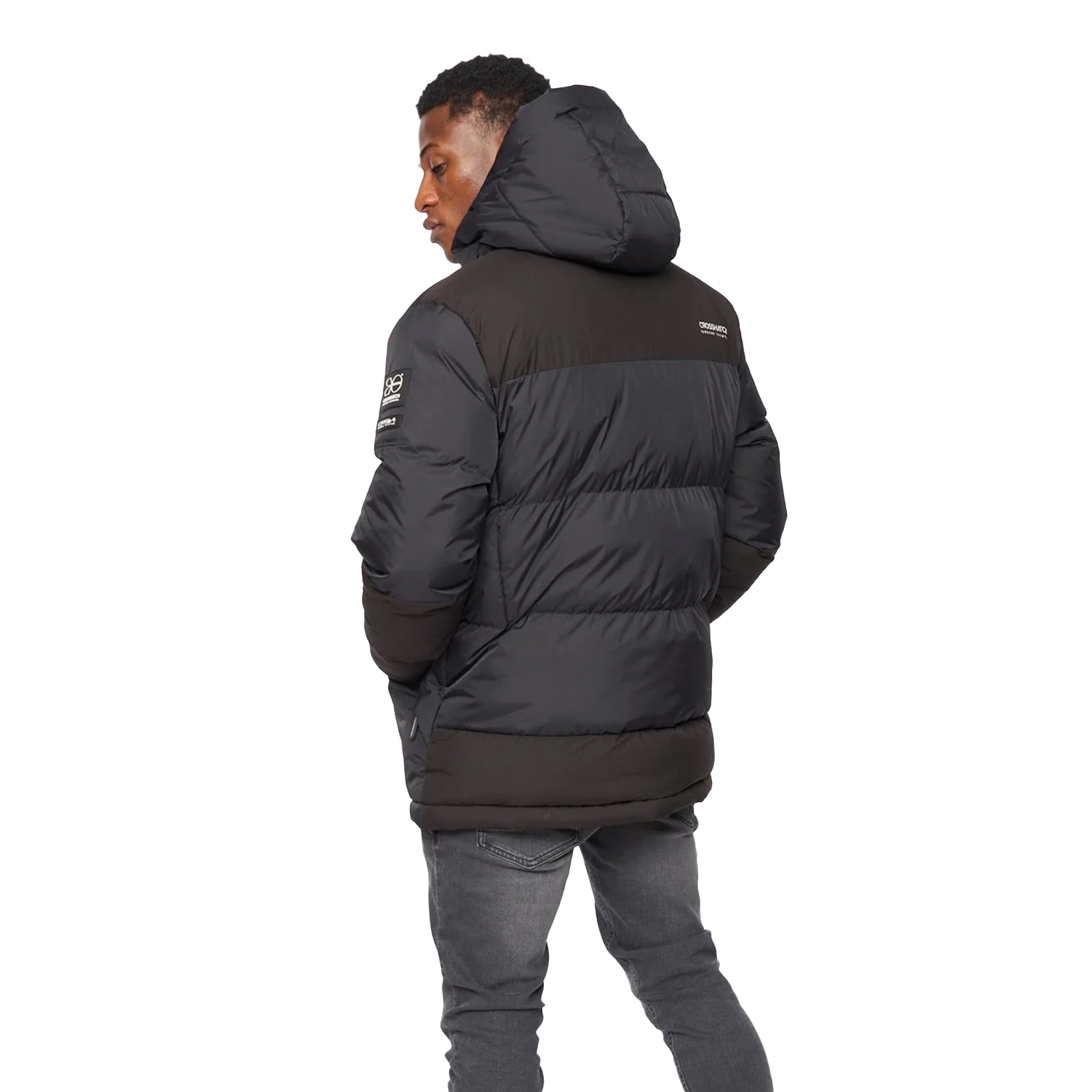 Crosshatch Mens Squadage Panelled Jacket (Svart) jackor herr – bild 2