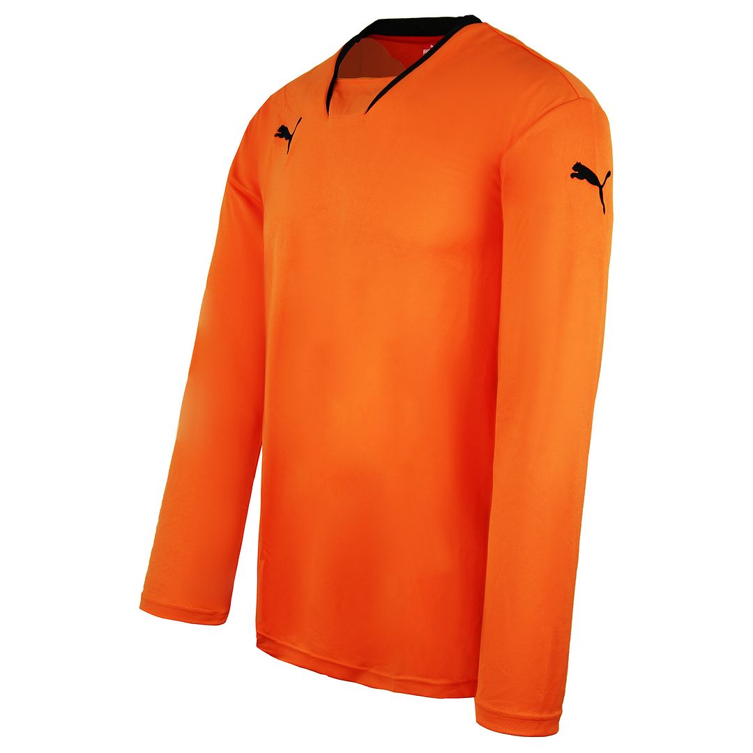 Puma V-Kon Långärmad Orange Svart Herr Fotbollströja 700386 08 – bild 2
