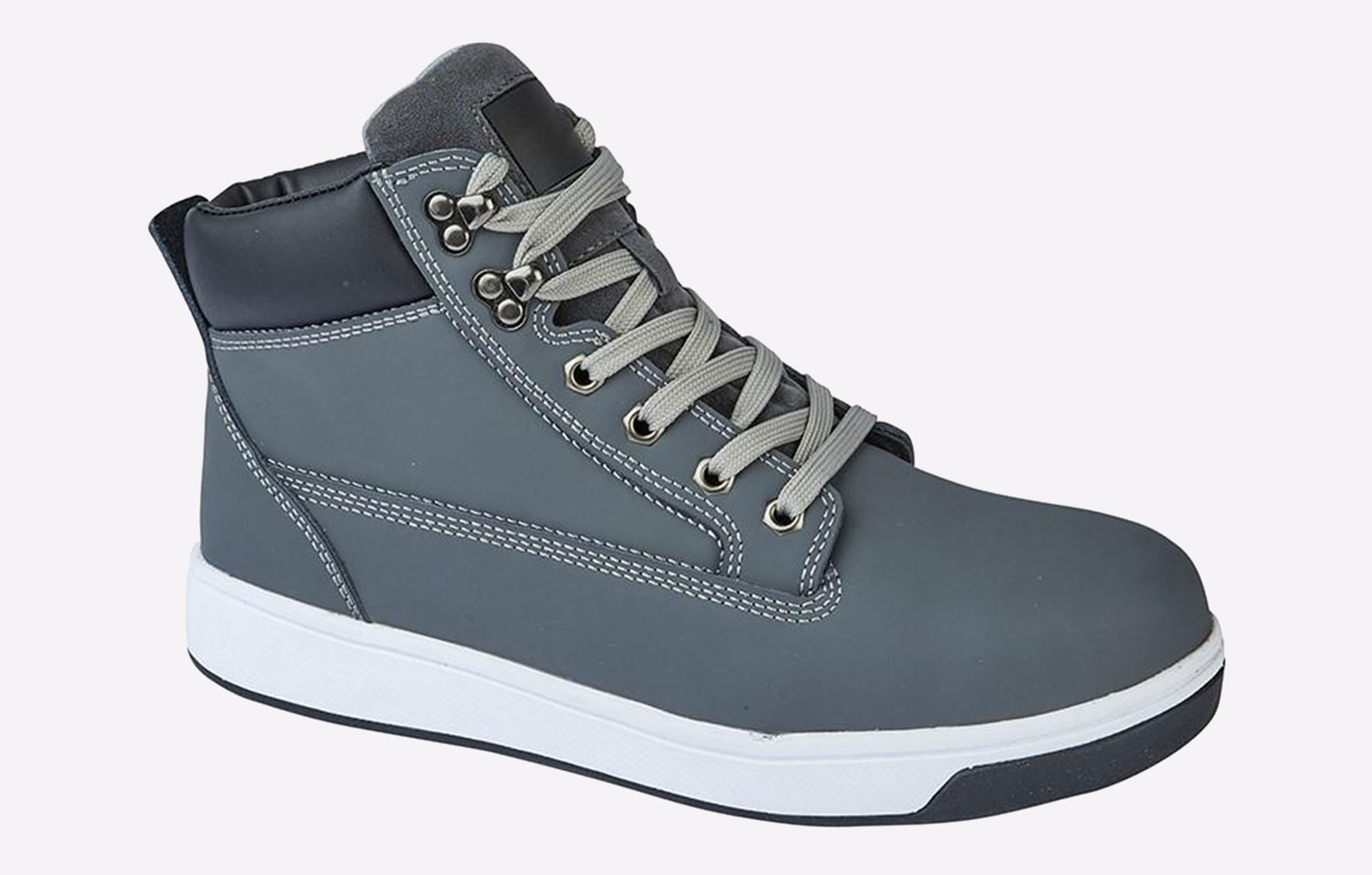 Grafters Mens Longwood Safety Trainer Boot - Grey - Size UK 8