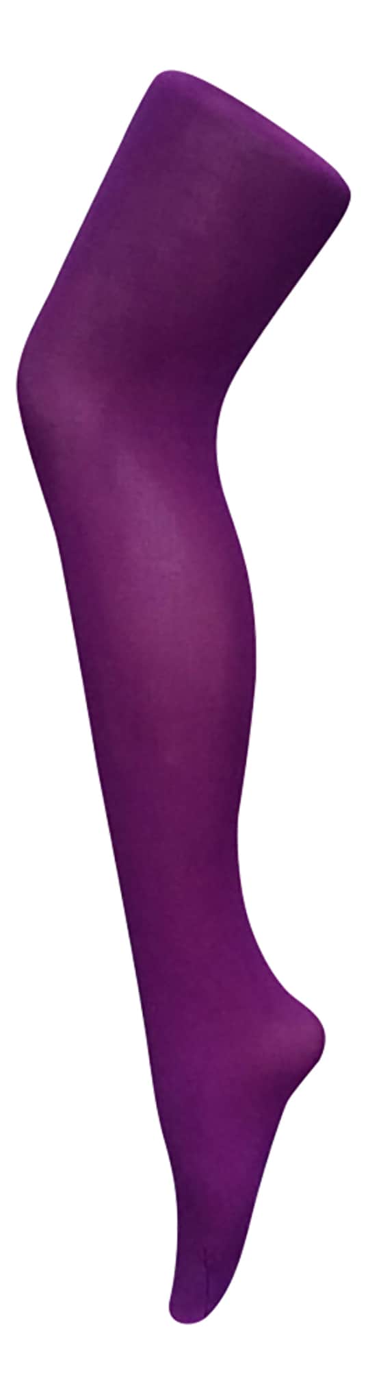 Sock Snob Womens 80 Den Opaque Coloured Winter Fashion Tights - Purple Nylon - Size X-Large
