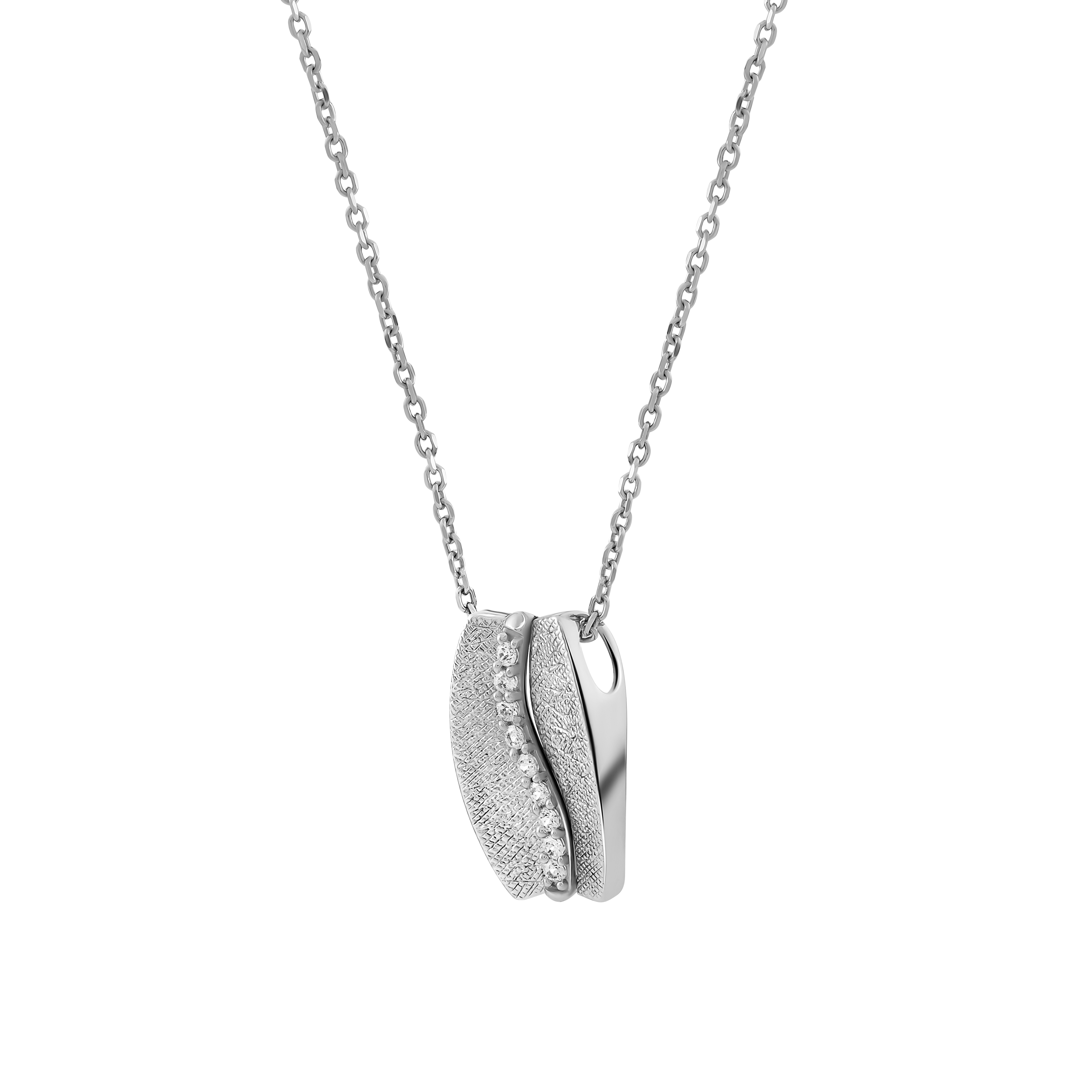 Orphelia Damen-Anhänger Sterling-Silber 925 mit Kette – Weiß ZH-4481