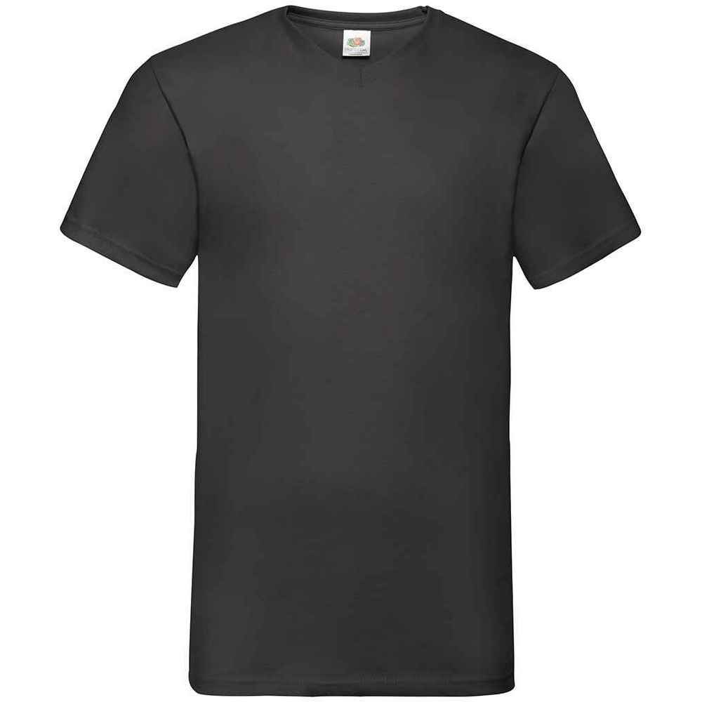 Thumbnail - Fruit of the Loom - "Valueweight" T-Shirt V-Ausschnitt für Herren (Schwarz)