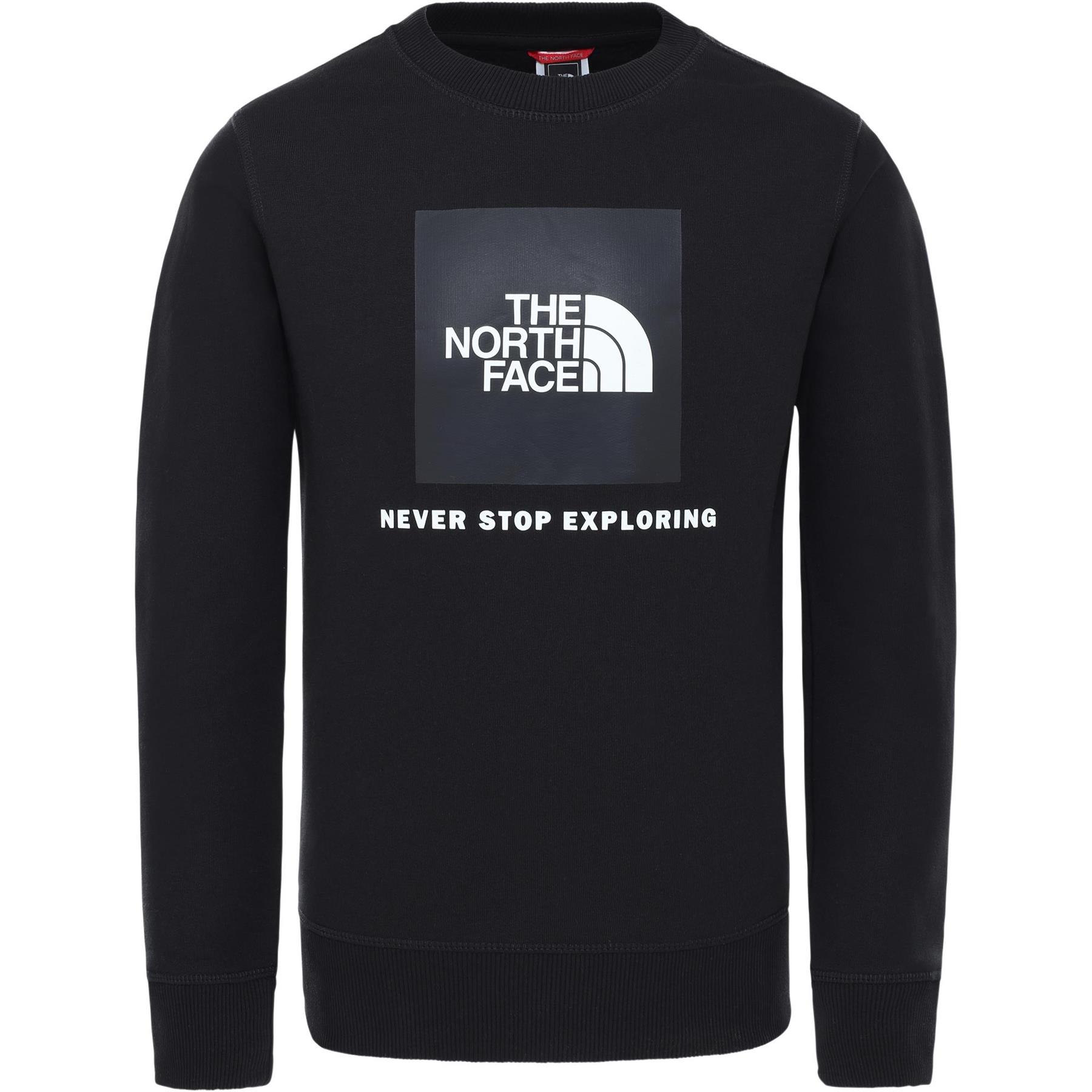 The North Face jeugdbox sweatshirt met ronde hals in zwart