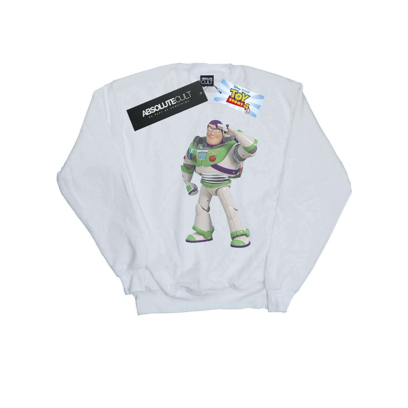 Thumbnail - Disney - "Toy Story Buzz Lightyear Standing" Sweatshirt für Herren (Weiß)