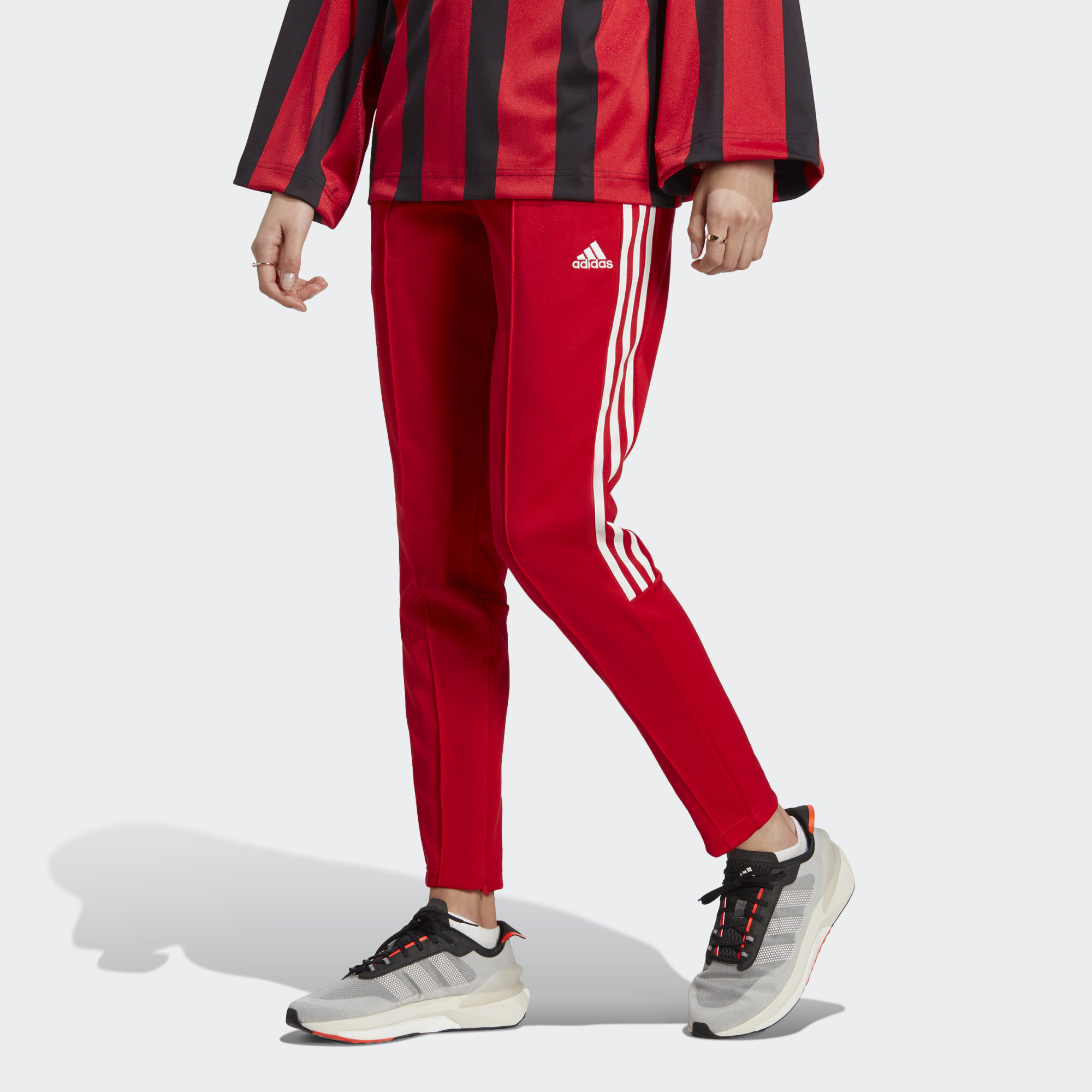 adidas Sportswear Womens Tiro Suit Up Lifestyle Track Pant - Red Recycled Material - Size Small