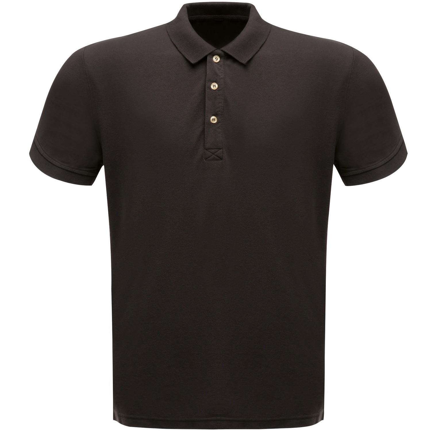 Regatta Klassiek Heren 65/35 Poloshirt met korte mouwen (Zwart)