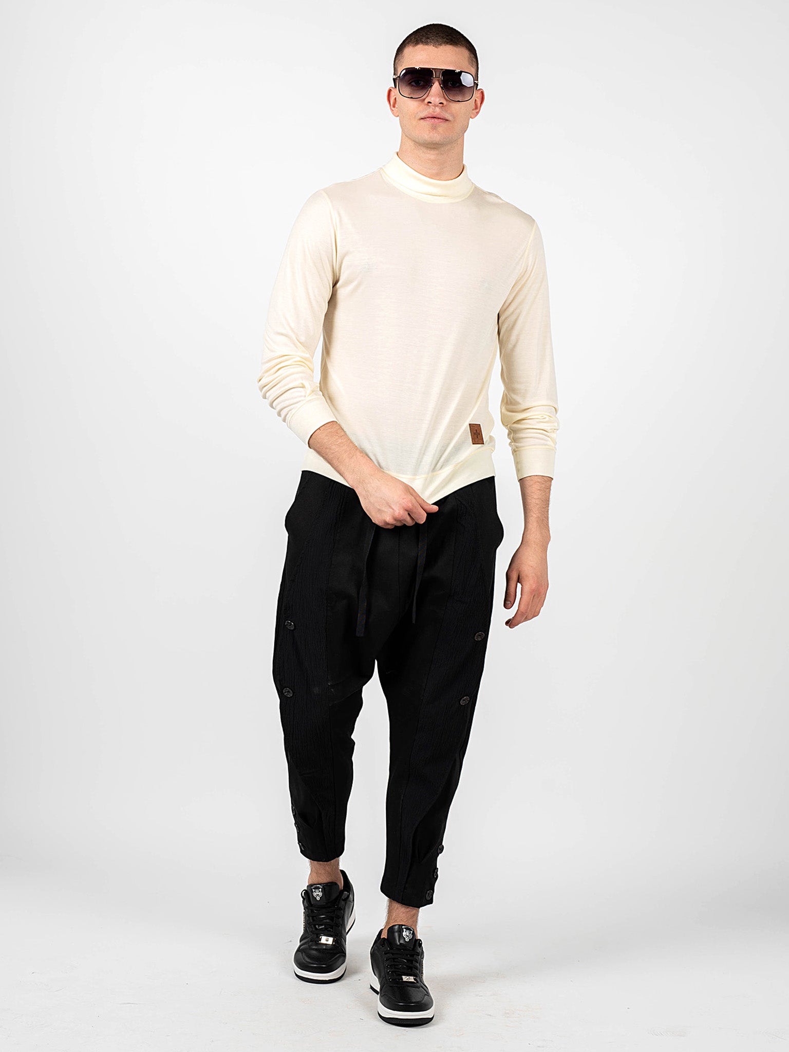 Bally Langarm Rollkragenpullover Herren Gelb