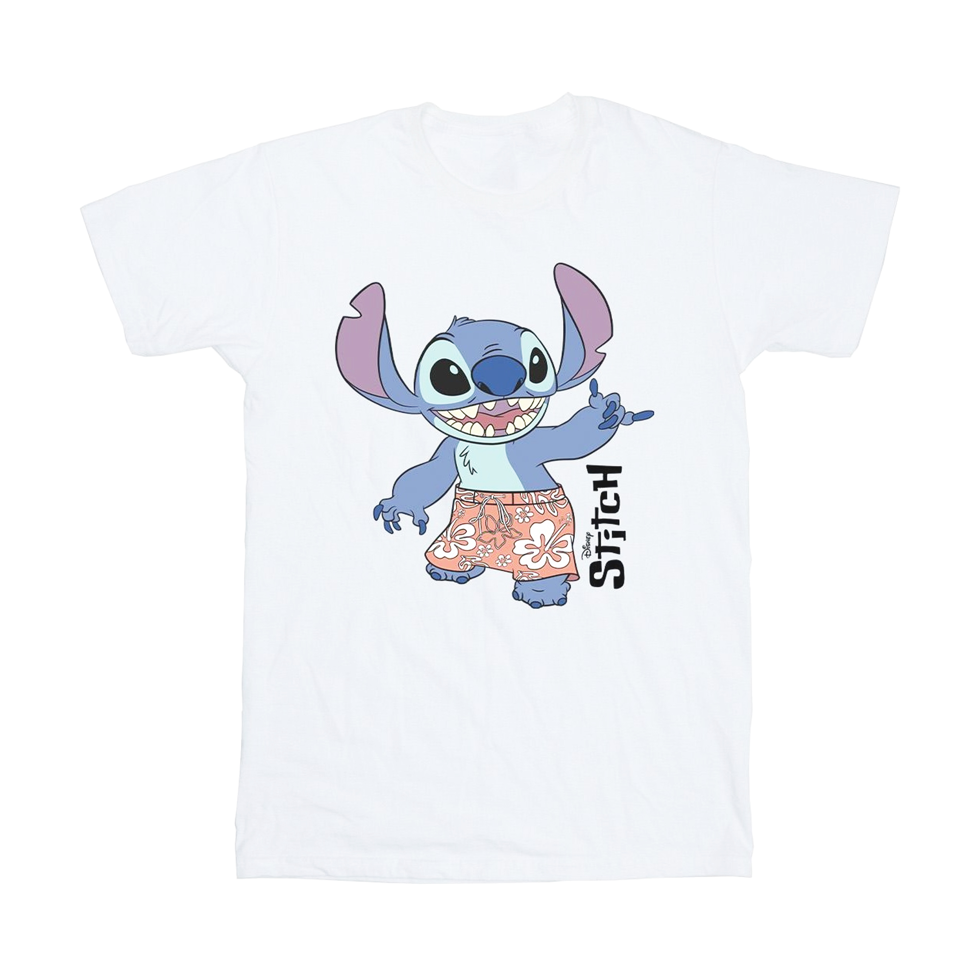 Disney - "Lilo & Stitch Bermuda Shorts" T-Shirt für Jungen (Weiß)